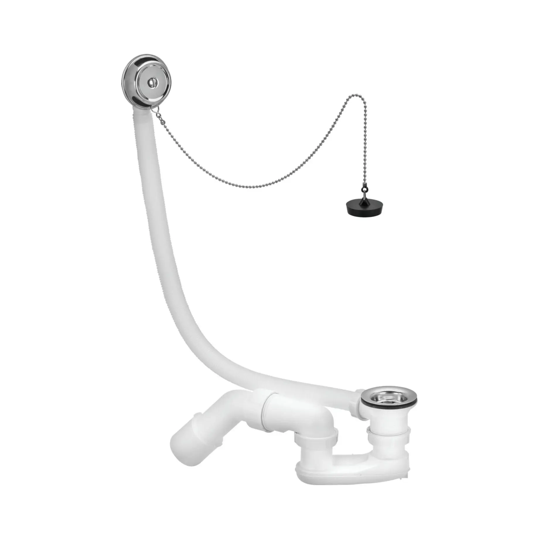 Сифон для ванни  з переливом