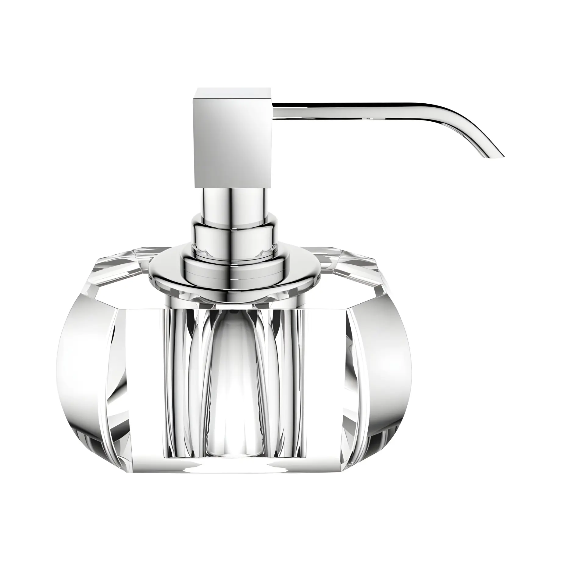 Дозатор для рідкого мила Kristall, скло прозоре/хром