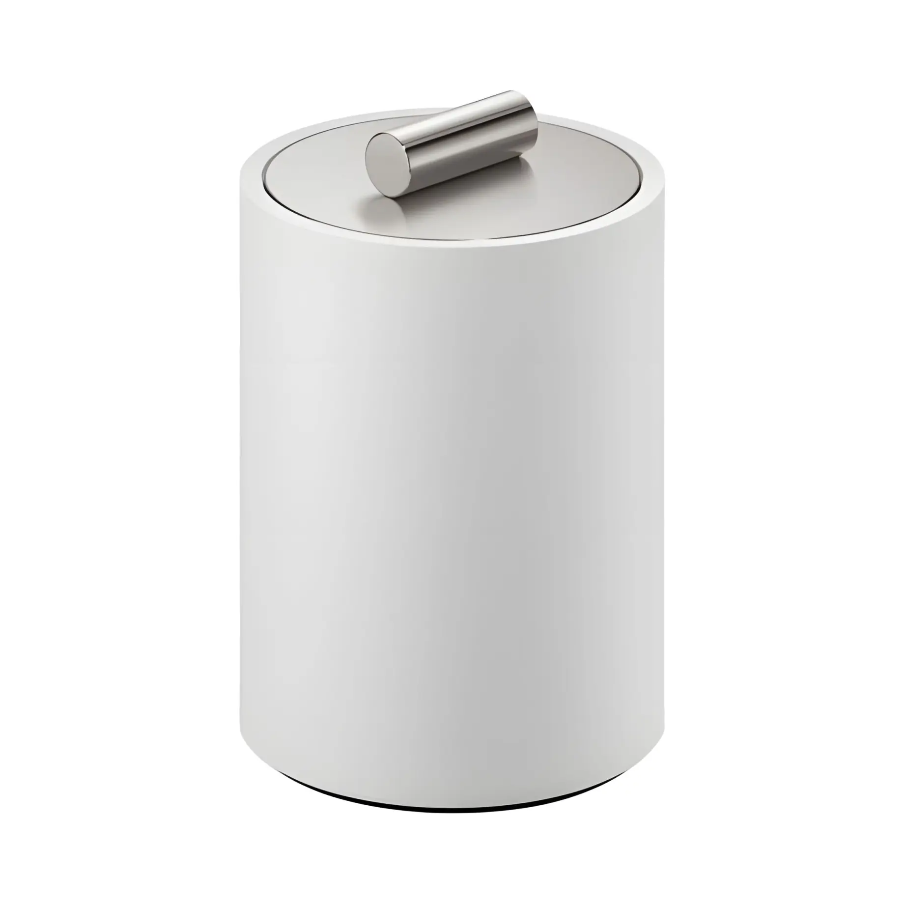 Контейнер із кришкою Stone DMD S, білий матовий/сталь матова
