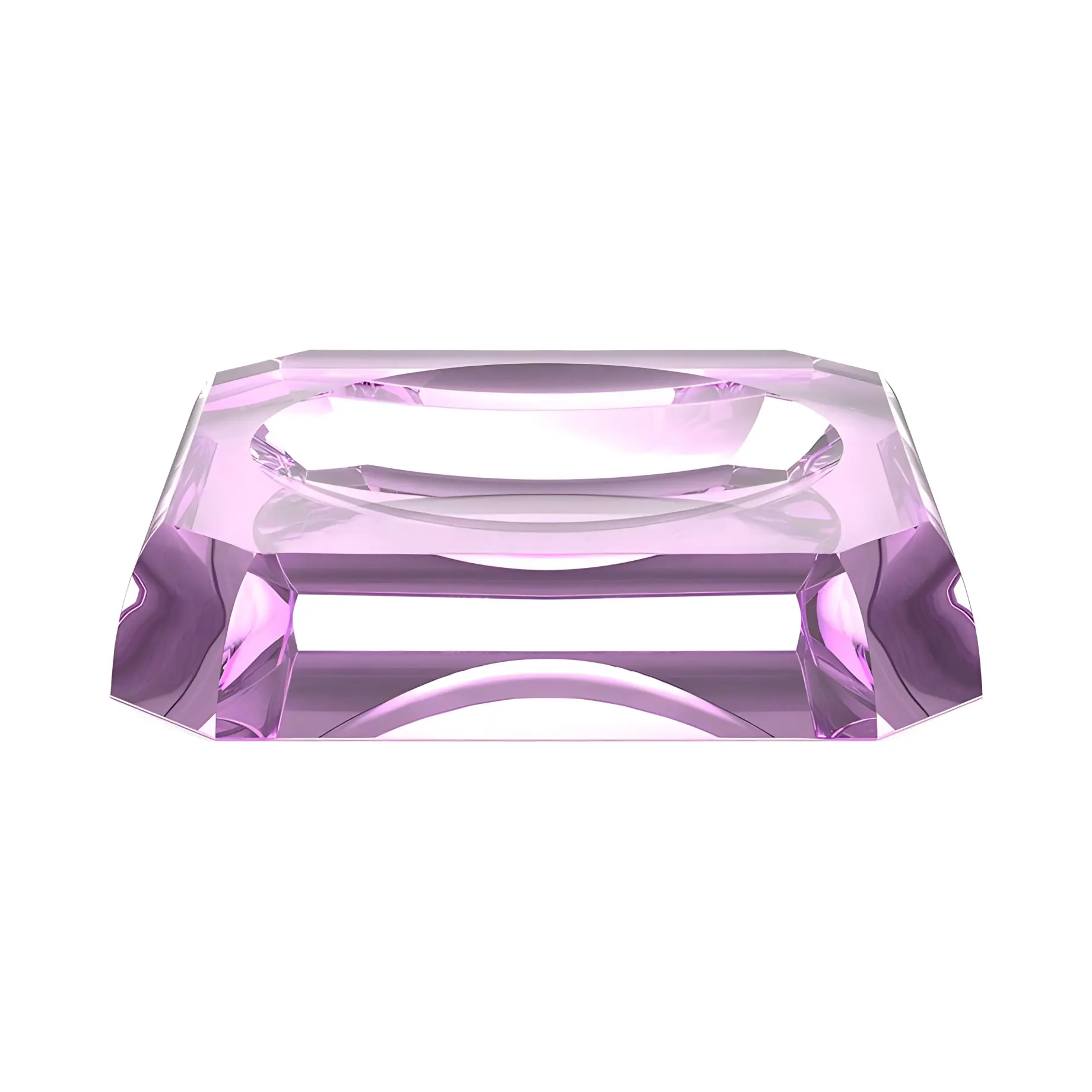 Мильниця 12 x 12 см Kristall, скло фіолетове