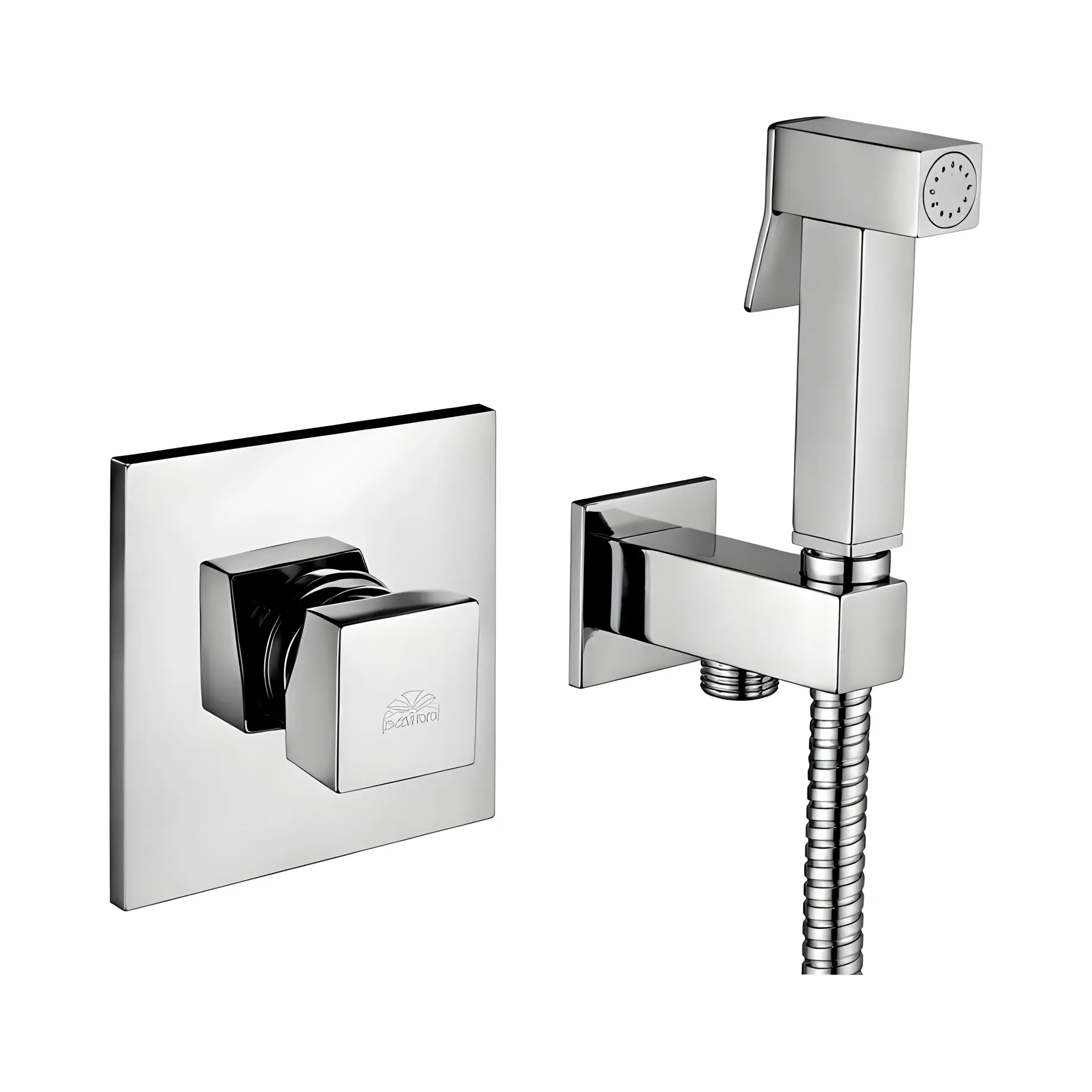 Гігієнічний душ прихованого монтажу  Tweet Square зі змішувачем та шлангом