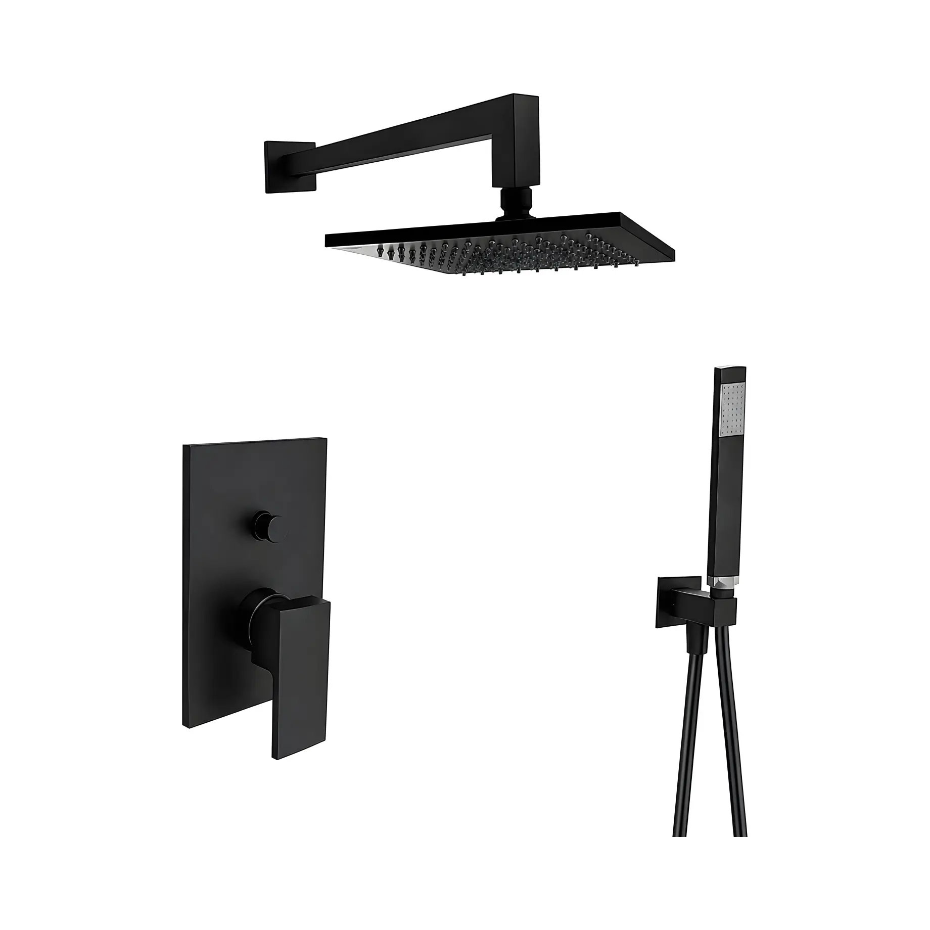 Душова система  Shower прихованого монтажу верхній душ 200х200 мм  KIT EL015NO