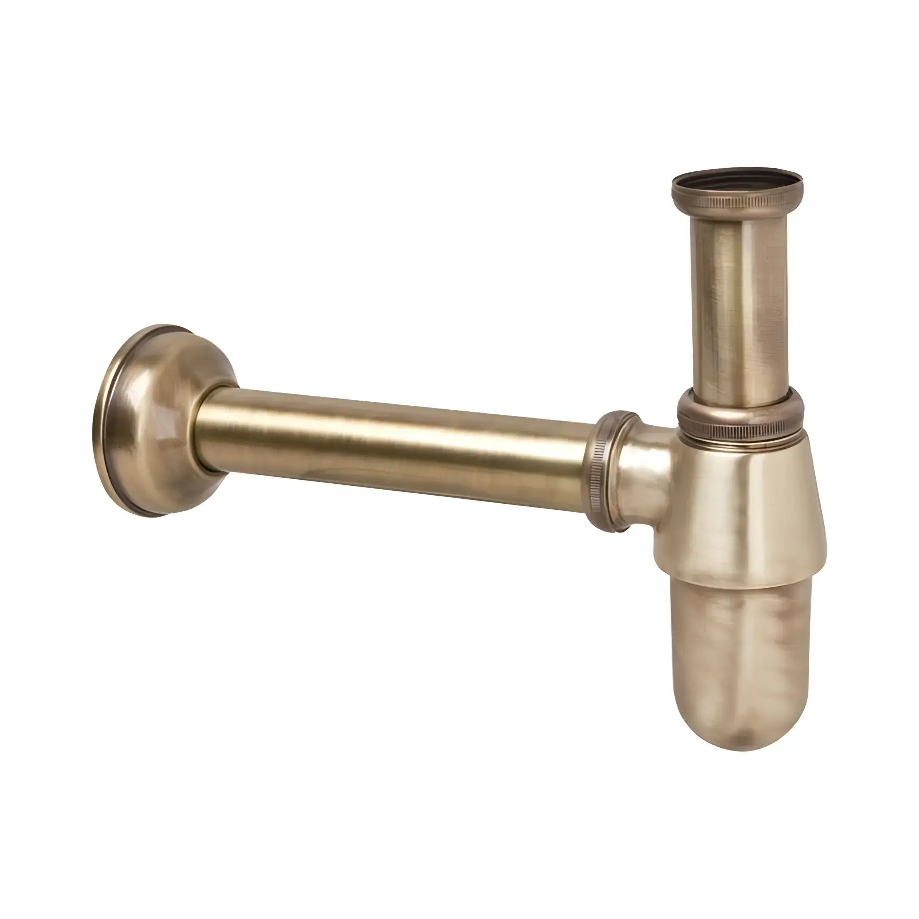 Сифон для умивальника McALPINE 200AB Antique Bronze — вид на білому тлі