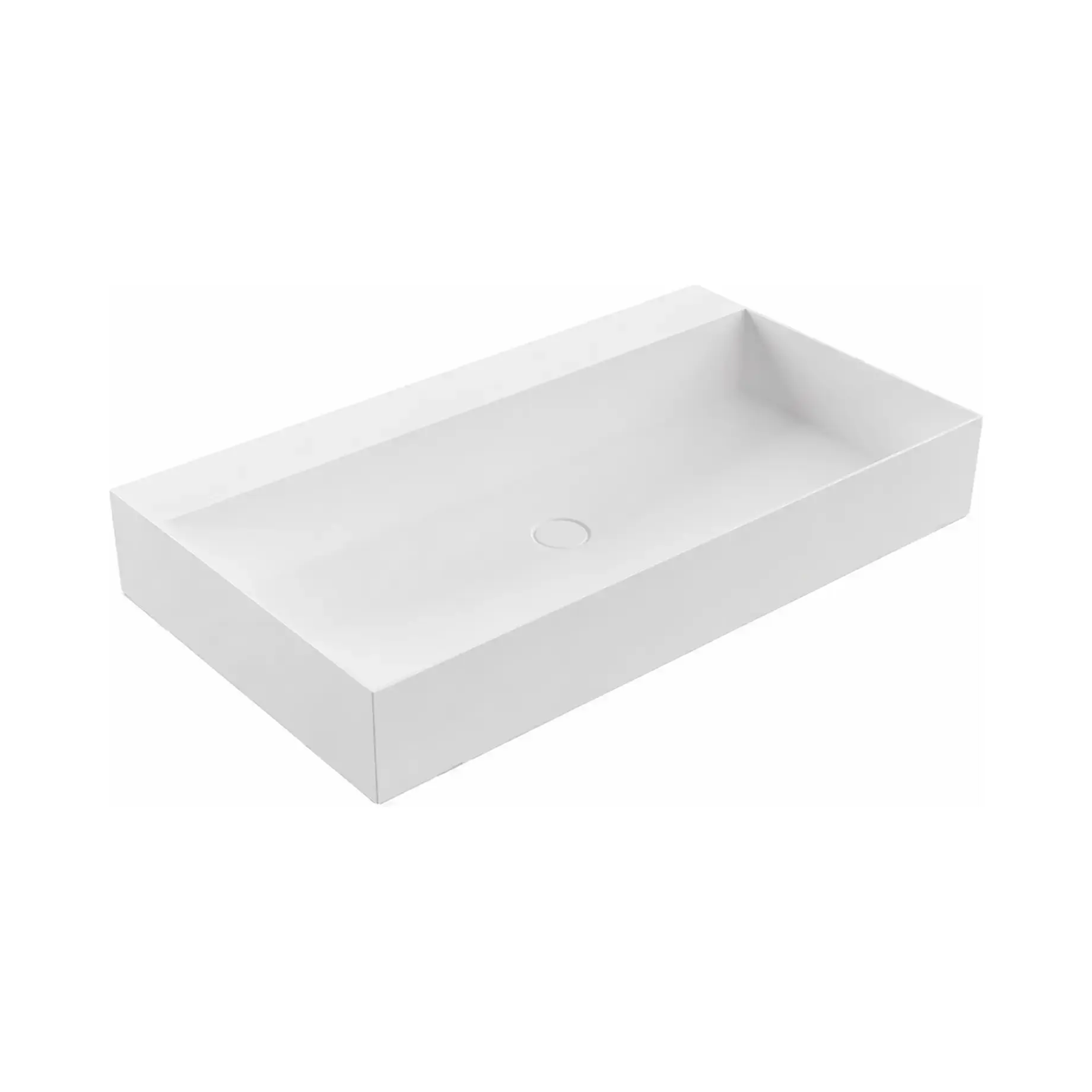 Умивальник GESTOMOOD Antoniolupi GESTOMOOD126 White 126 x 50 см — вид на білому тлі