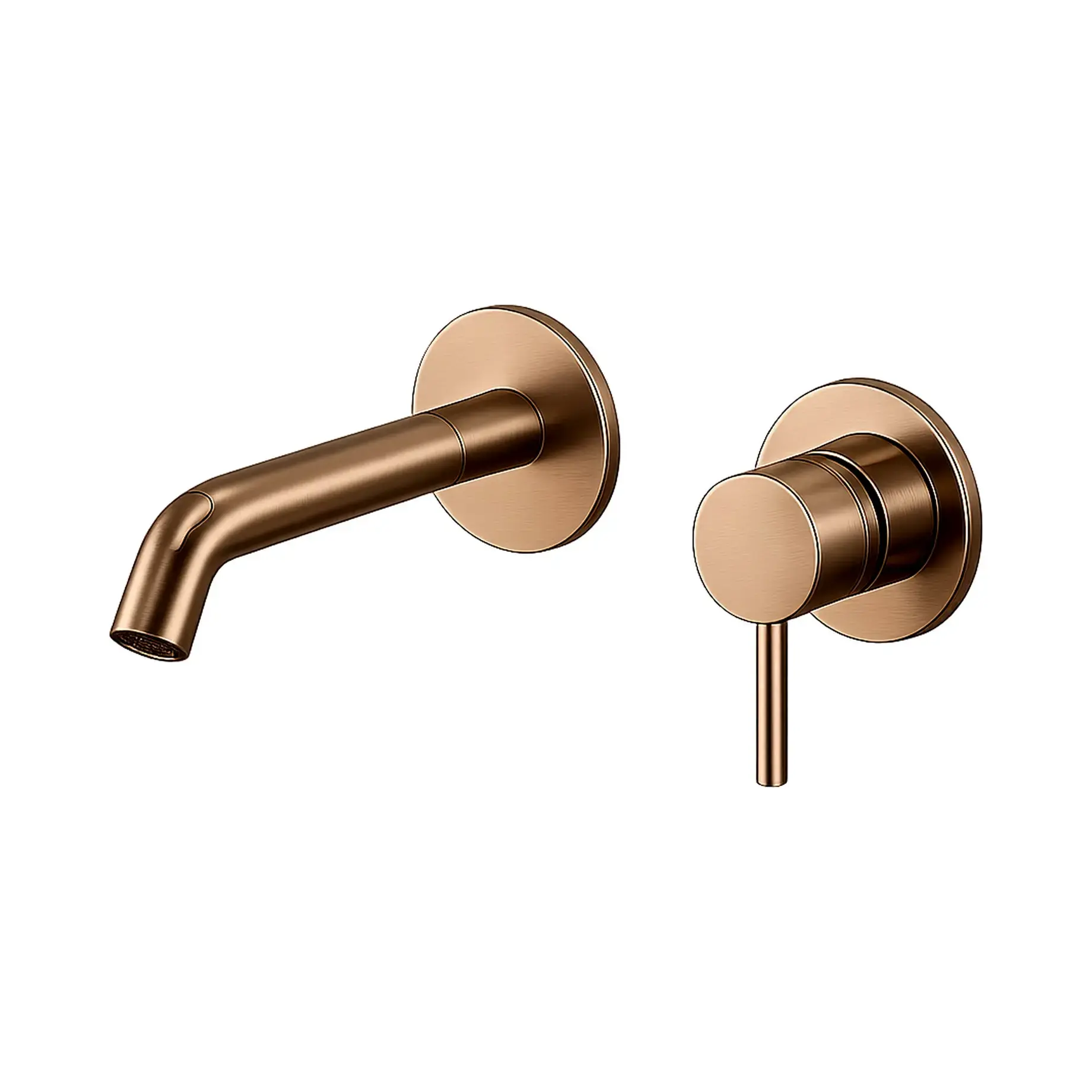 Смеситель для раковины из стены TRIBUTO Antoniolupi XTR200PVDS Rame sp Brushed Copper — вид на белом фоне