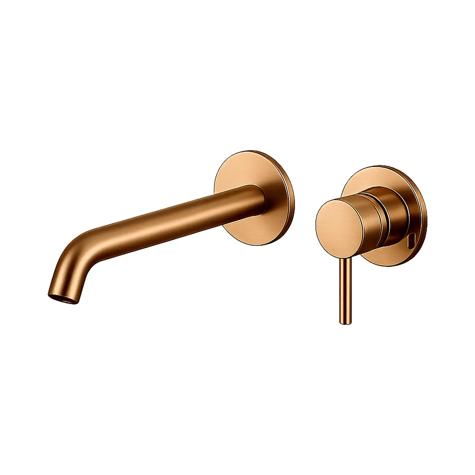 Смеситель для раковины из стены TRIBUTO Antoniolupi XTR201PVDS Rame sp Brushed Copper — вид на белом фоне