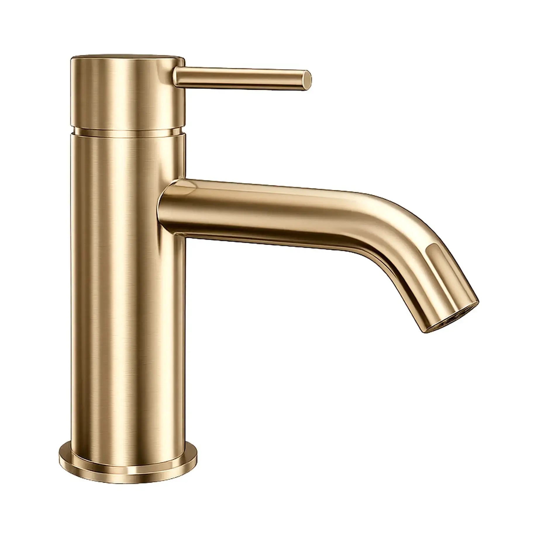 Змішувач для раковини TRIBUTO Antoniolupi XTR301PVDS Ottone spazzo Brushed Brass — вид на білому тлі