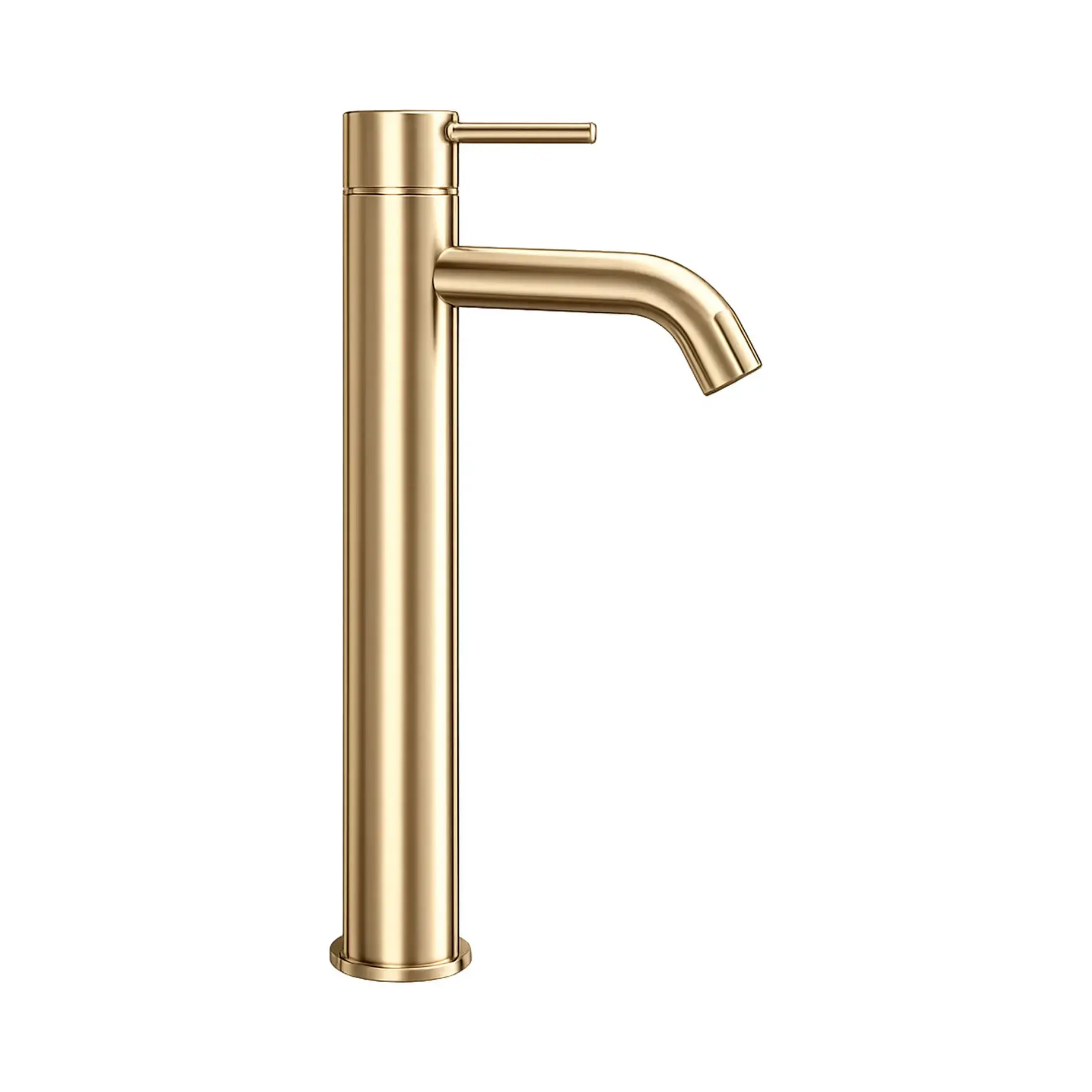 Високий змішувач для раковини TRIBUTO Antoniolupi XTR303PVDS Ottone sp Brushed Brass — вид на білому тлі