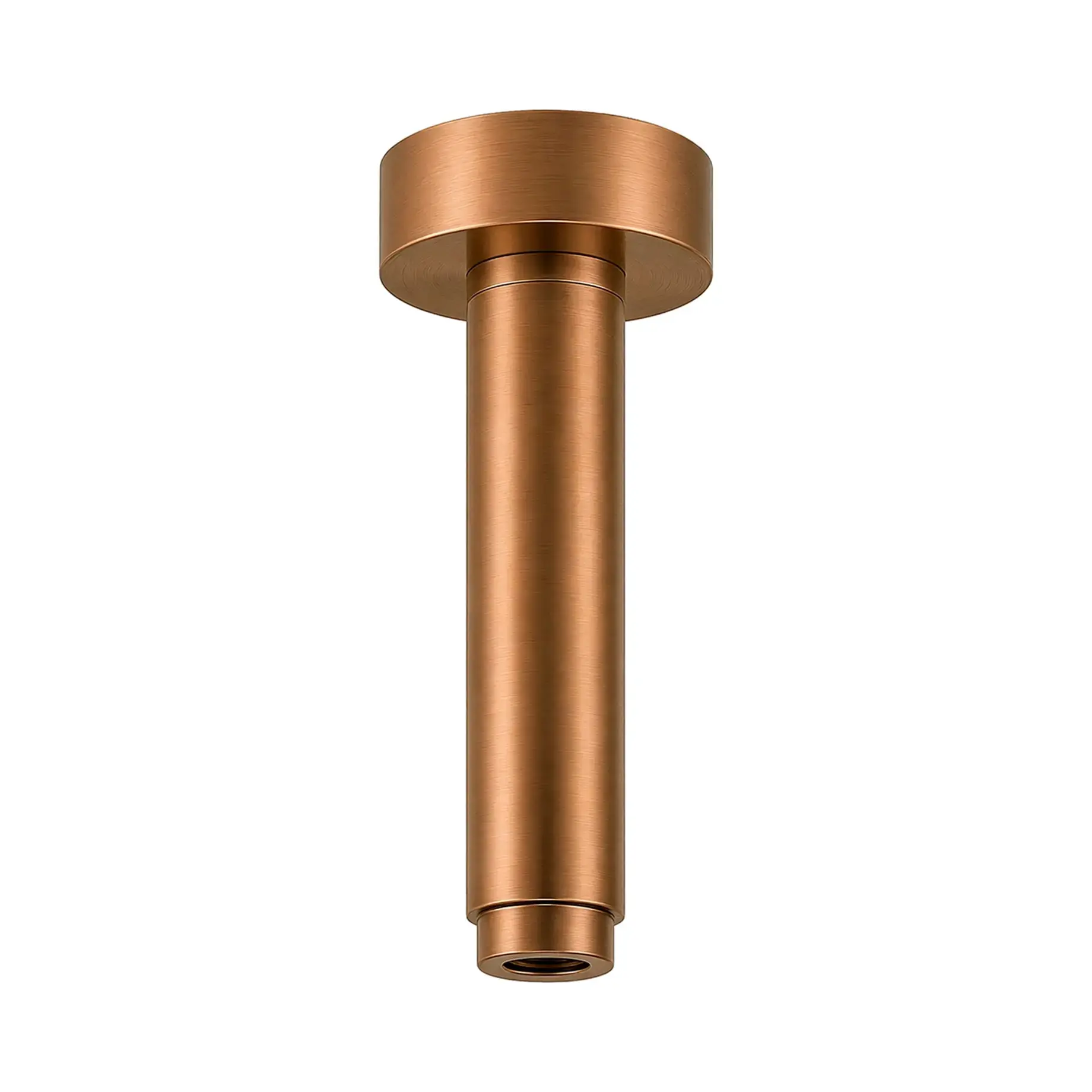 Тримач для верхнього душу TRIBUTO 10 см Antoniolupi XTRS10PVDS Rame sp Brushed Copper — вид на білому тлі