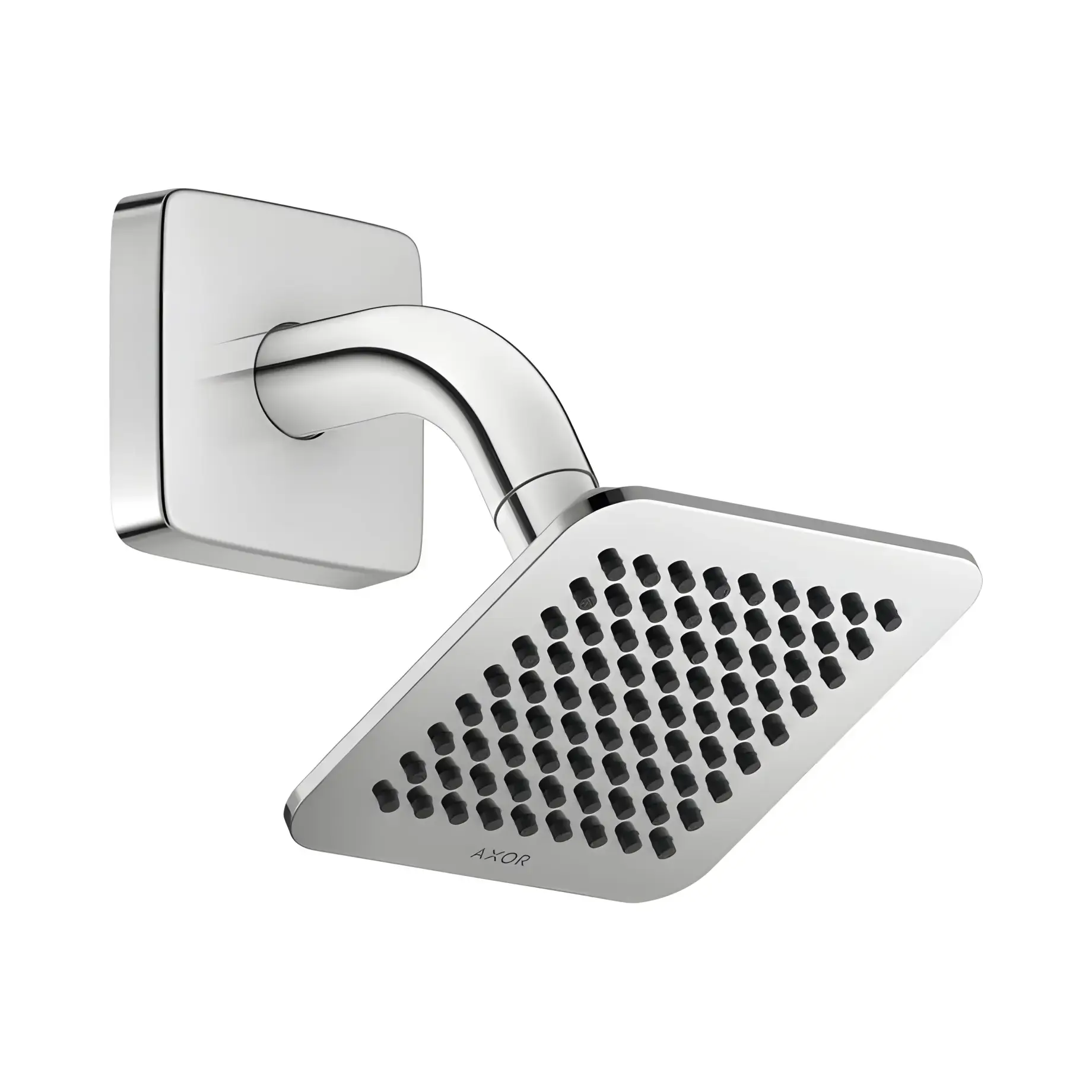 Верхній душ з кронштейном зі стіни Citterio C 1jet EcoSmart Axor 28810000 Chrome — вид на білому тлі