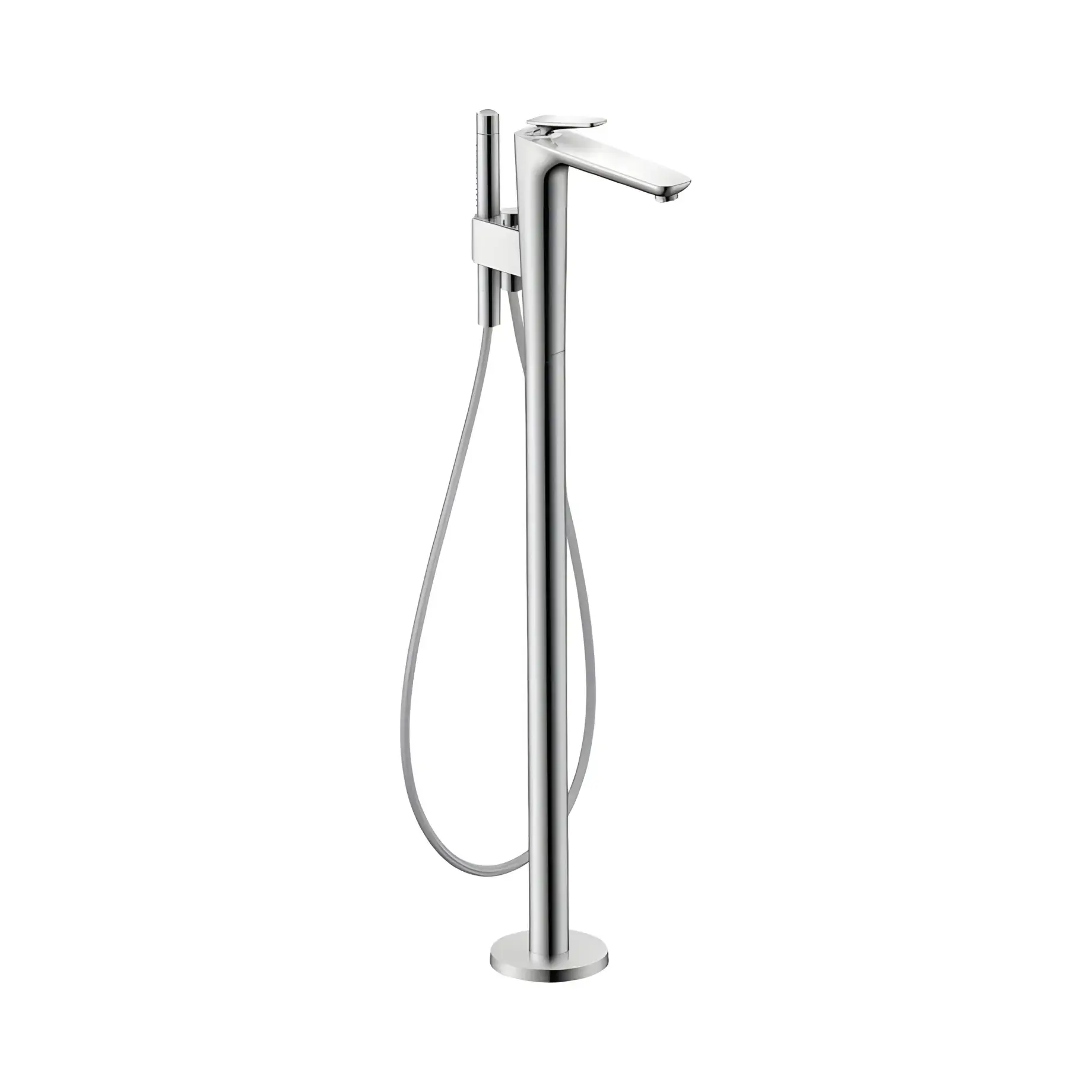 Змішувач для ванни підлоговий Citterio C Axor 49440820 Brushed Nickel — вид на білому тлі