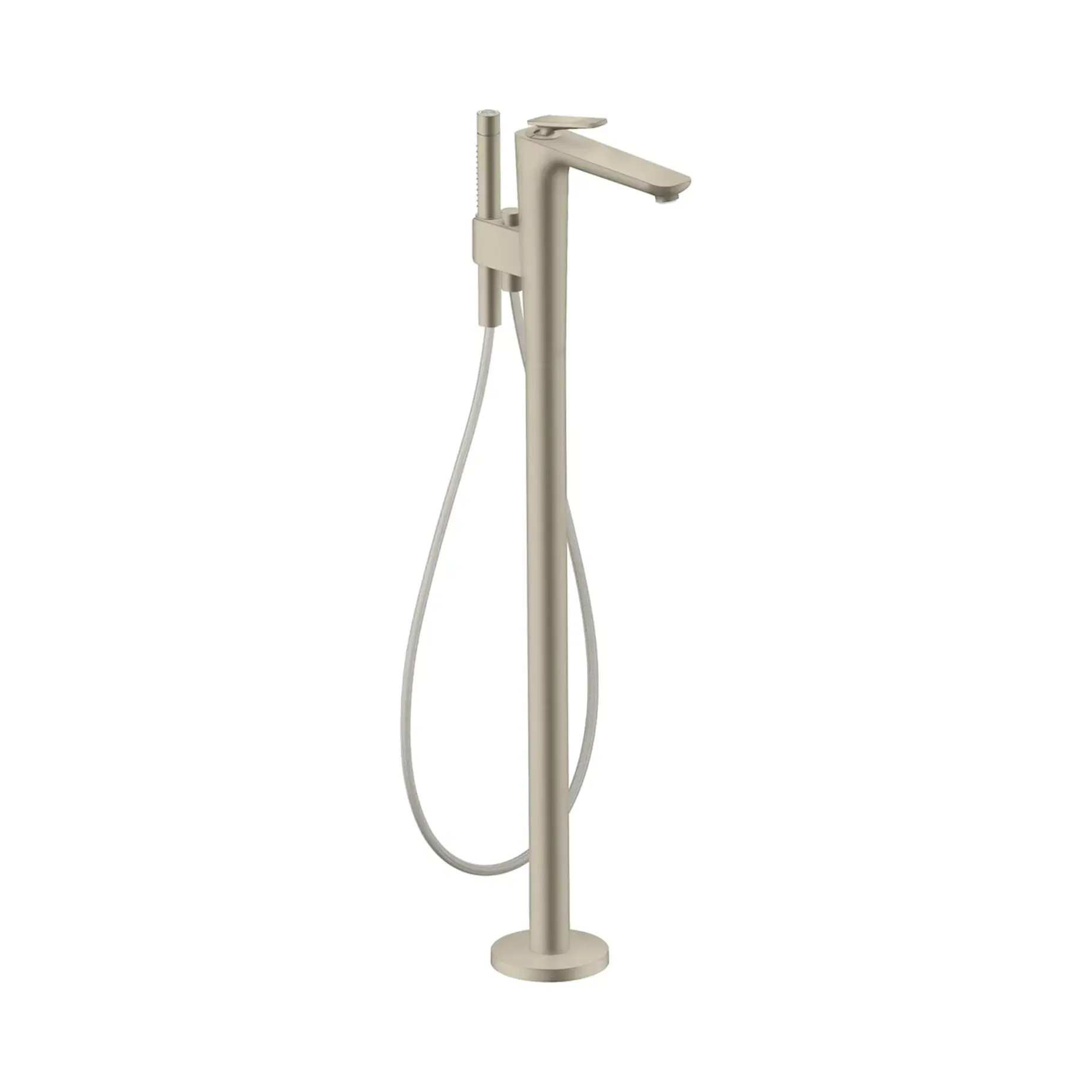 Змішувач для ванни підлоговий Citterio C Axor 49441820 Brushed Nickel — вид на білому тлі