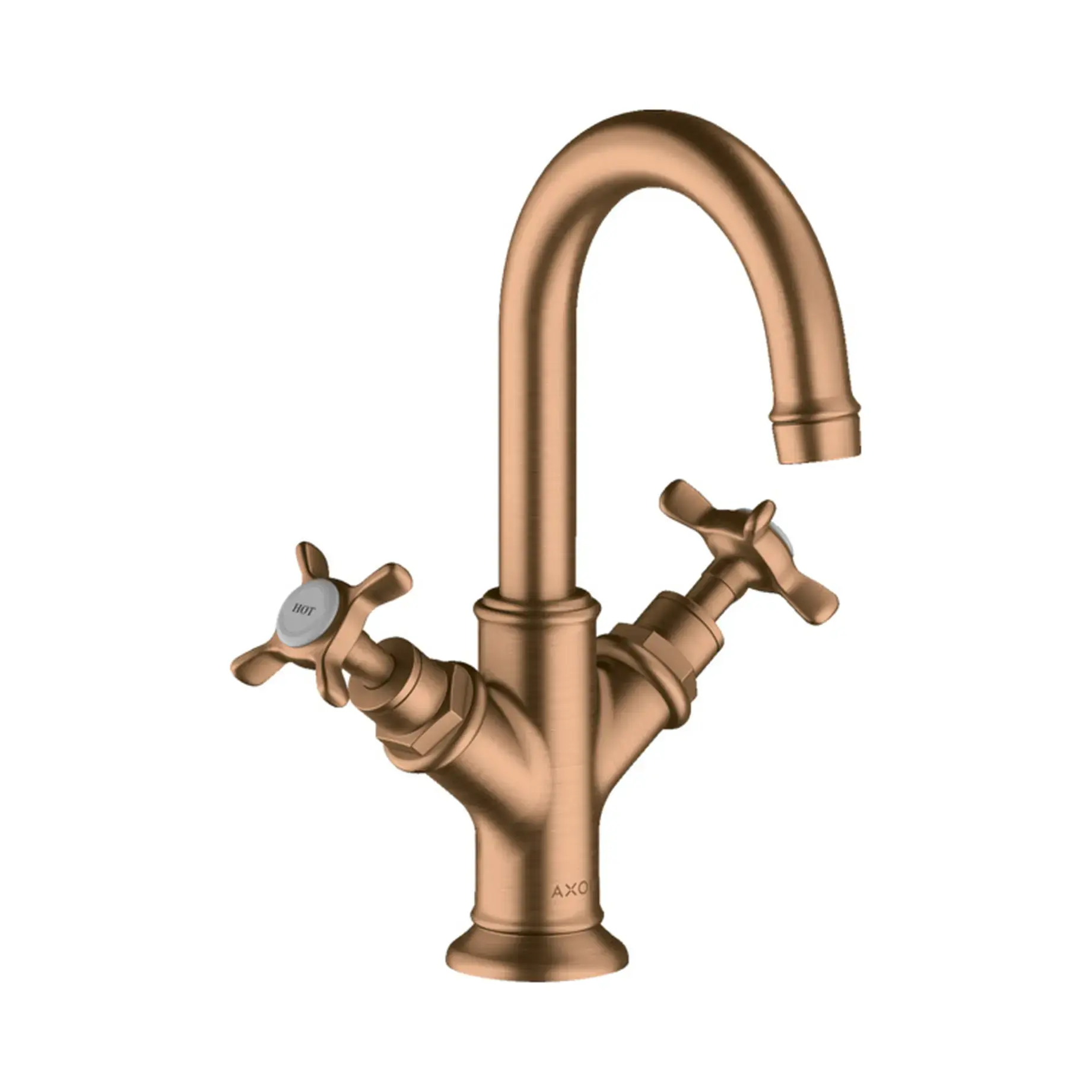 Змішувач для умивальника Montreux 160 Axor 16505140 Brushed Bronze — вид на білому тлі