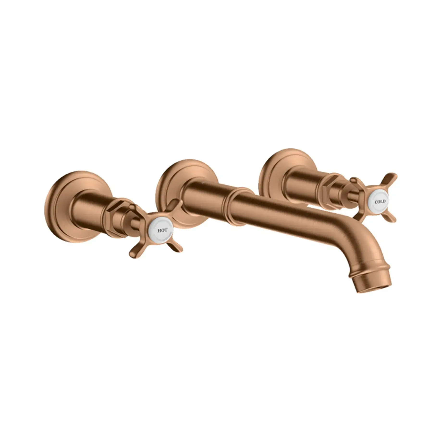 Змішувач для умивальника зі стіни Montreux Axor 16532140 Brushed Bronze — вид на білому тлі