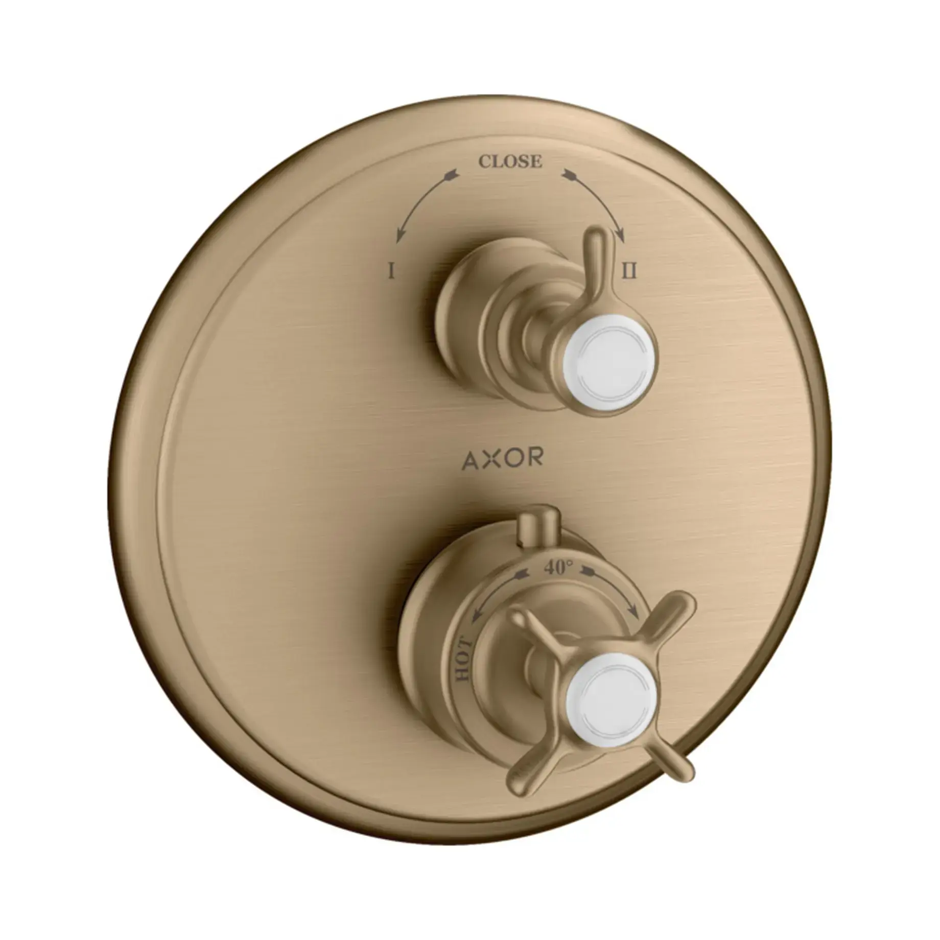 Змішувач прихованого монтажу для ванни/душу Montreux Axor 16820140 Brushed Bronze — вид на білому тлі