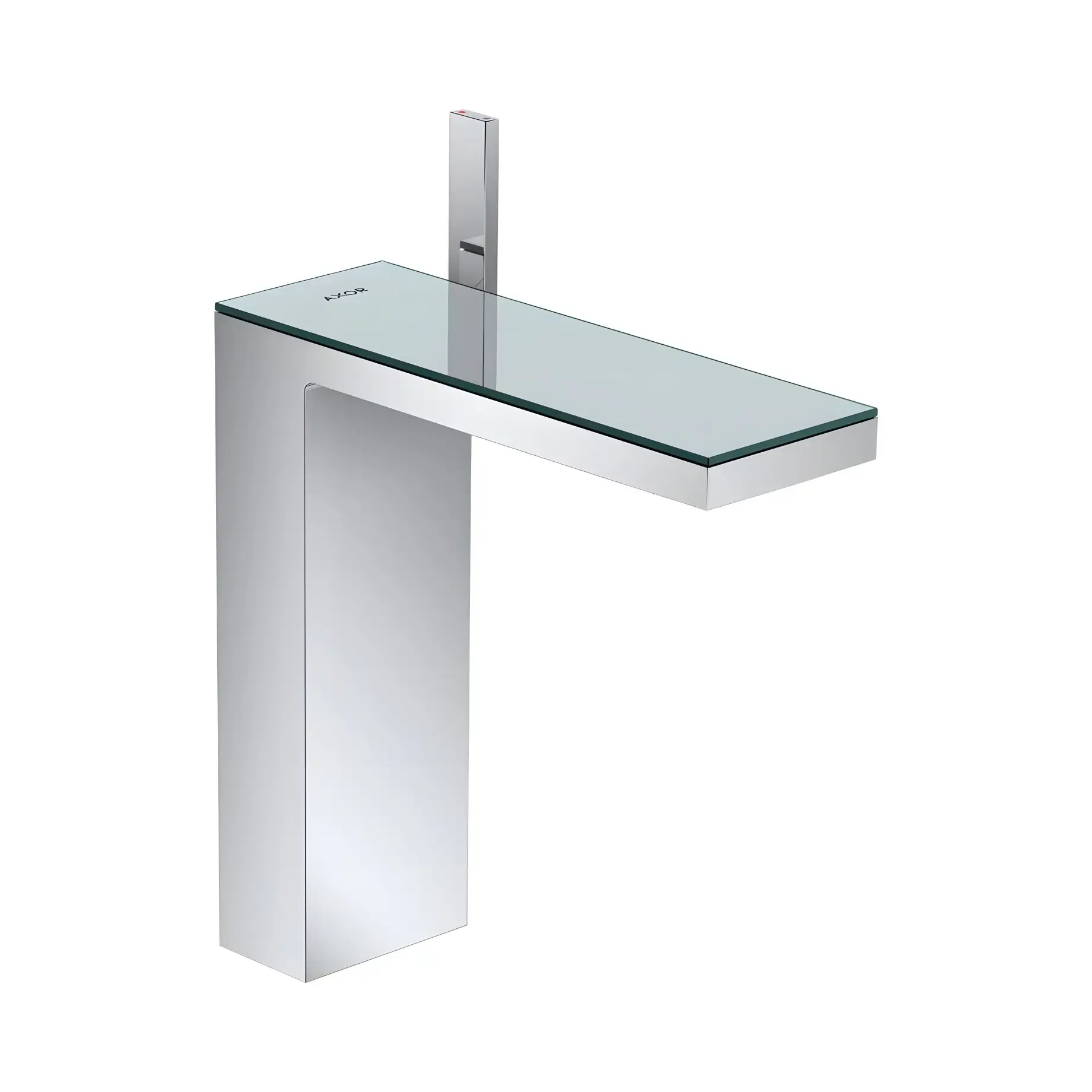 Змішувач для раковини MyEdition Axor 47020000 Chrome / Mirror Glass — вид на білому тлі
