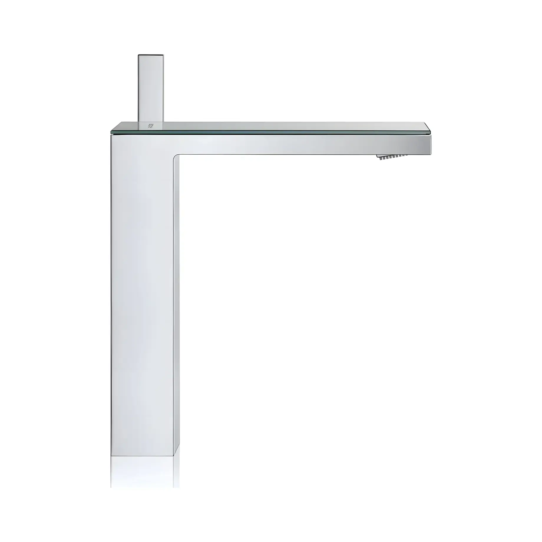 Змішувач для раковини MyEdition Axor 47020000 Chrome / Mirror Glass — бічний ракурс