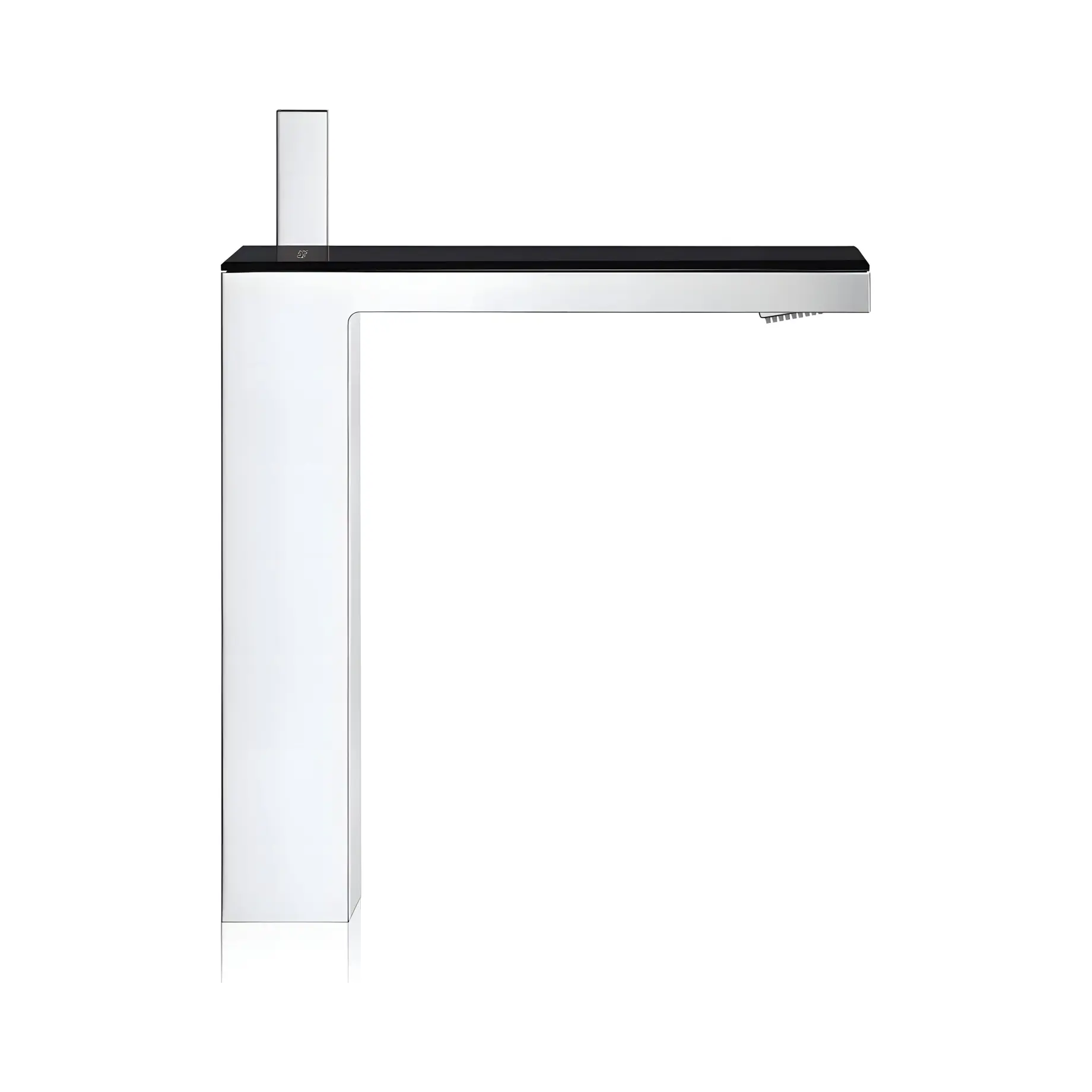Змішувач для раковини MyEdition Axor 47020600 Chrome / Black Glass — вид згори