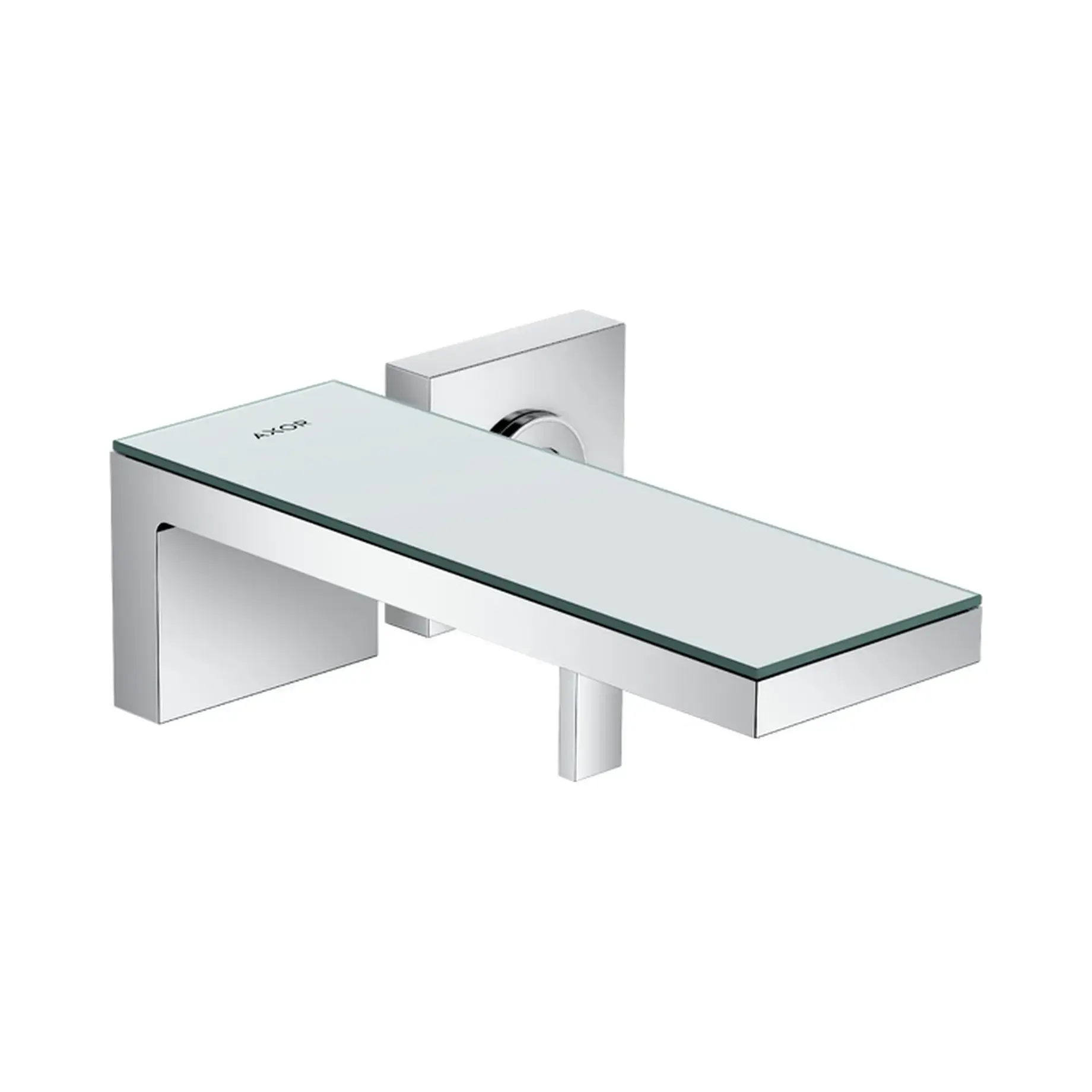 Змішувач для умивальника зі стіни MyEdition 221 Axor 47060000 Chrome / Mirror Glass — вид на білому тлі