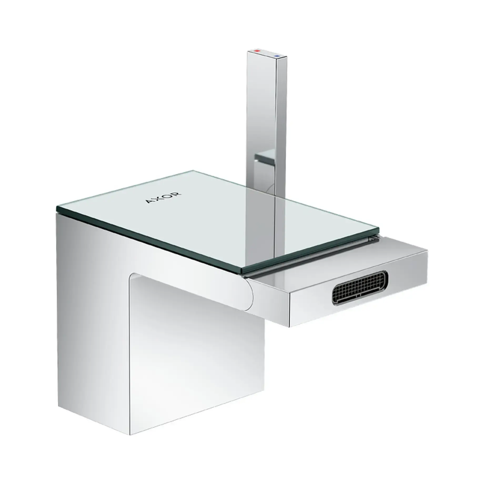 Змішувач для біде MyEdition Axor 47210000 Chrome / Mirror Glass — вид на білому тлі
