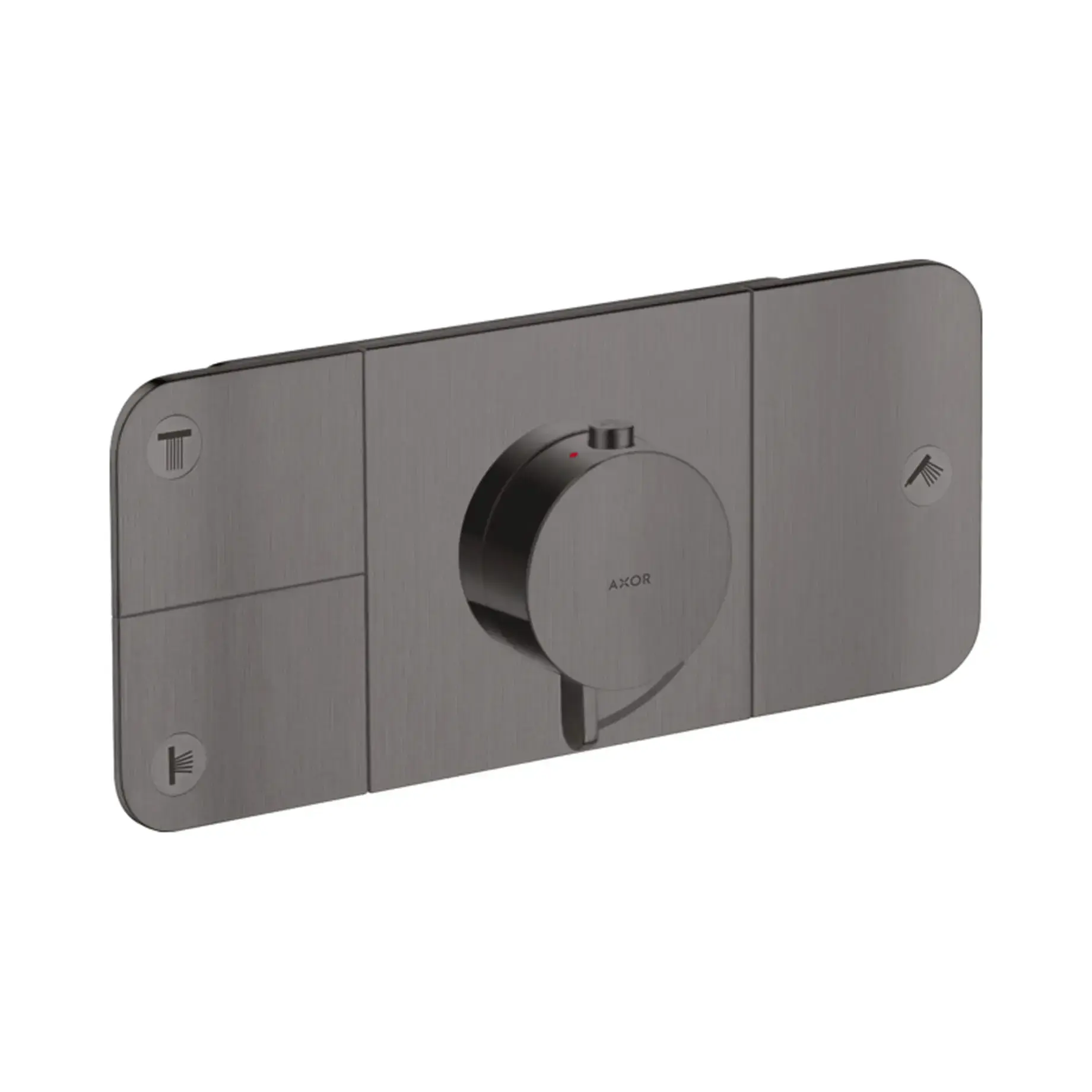 Термостат для 3-х споживачів One Axor 45713340 Brushed Black Chrome — вид на білому тлі