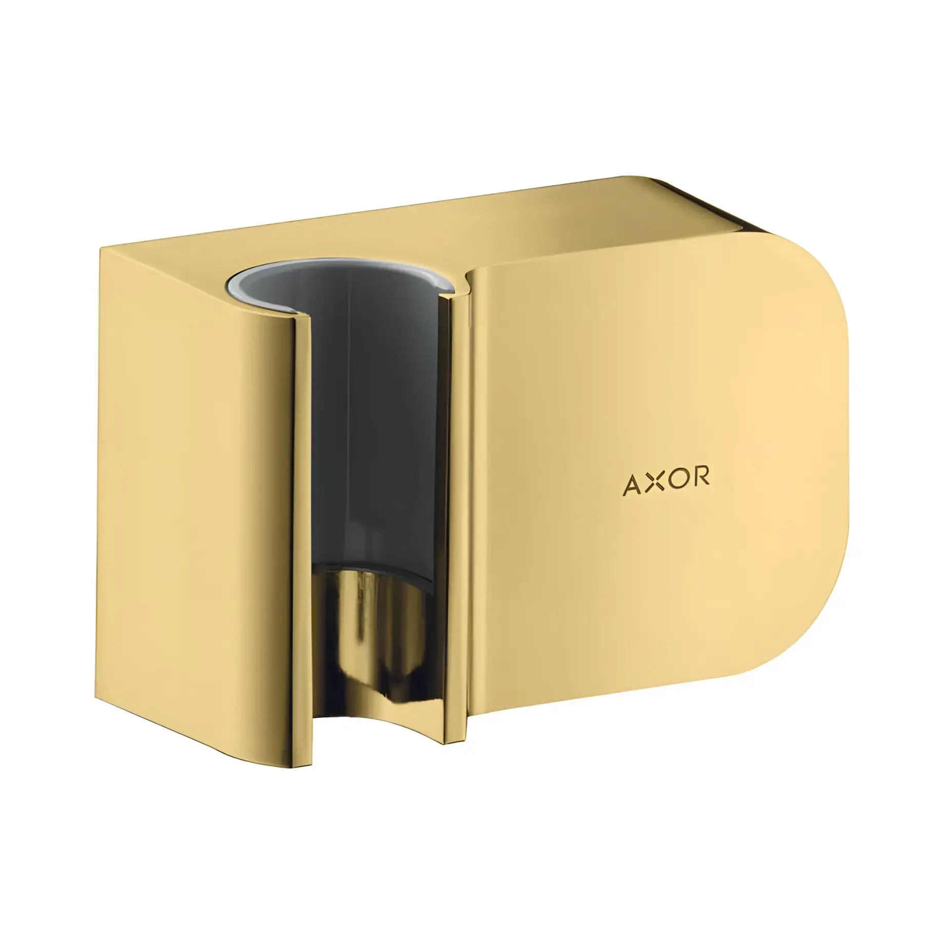 Шлангове під'єднання з тримачем Fixfit Porter One Axor 45723990 Polished Gold Optic — вид на білому тлі