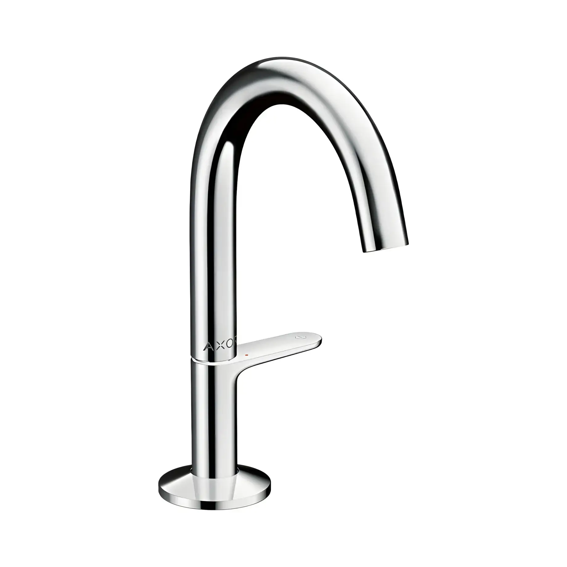 Змішувач для умивальника One Select 140 з донним клапаном push-open Axor 48010000 Chrome — вид на білому тлі
