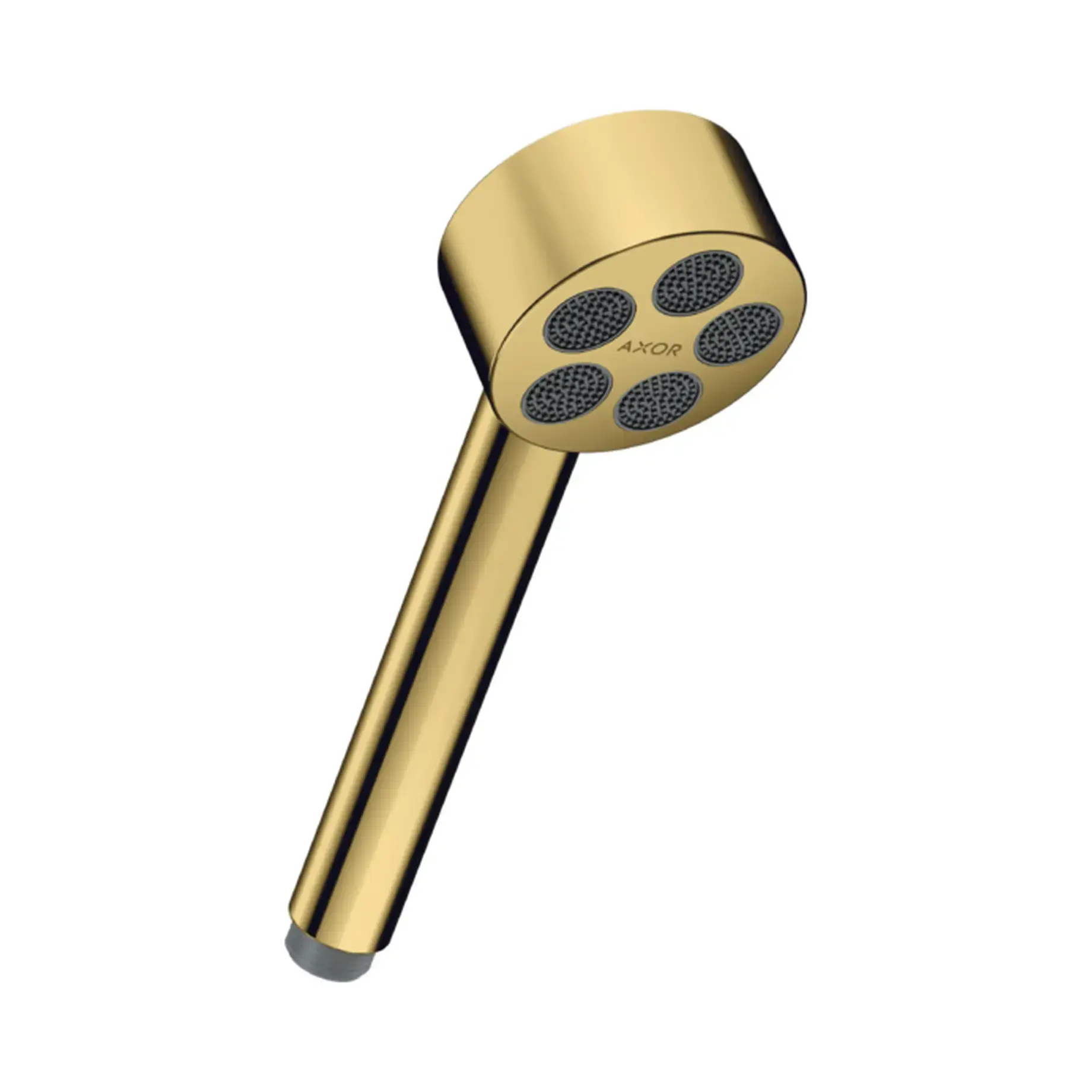 Ручний душ One 75 1jet EcoSmart Axor 48651990 Polished Gold Optic — вид на білому тлі