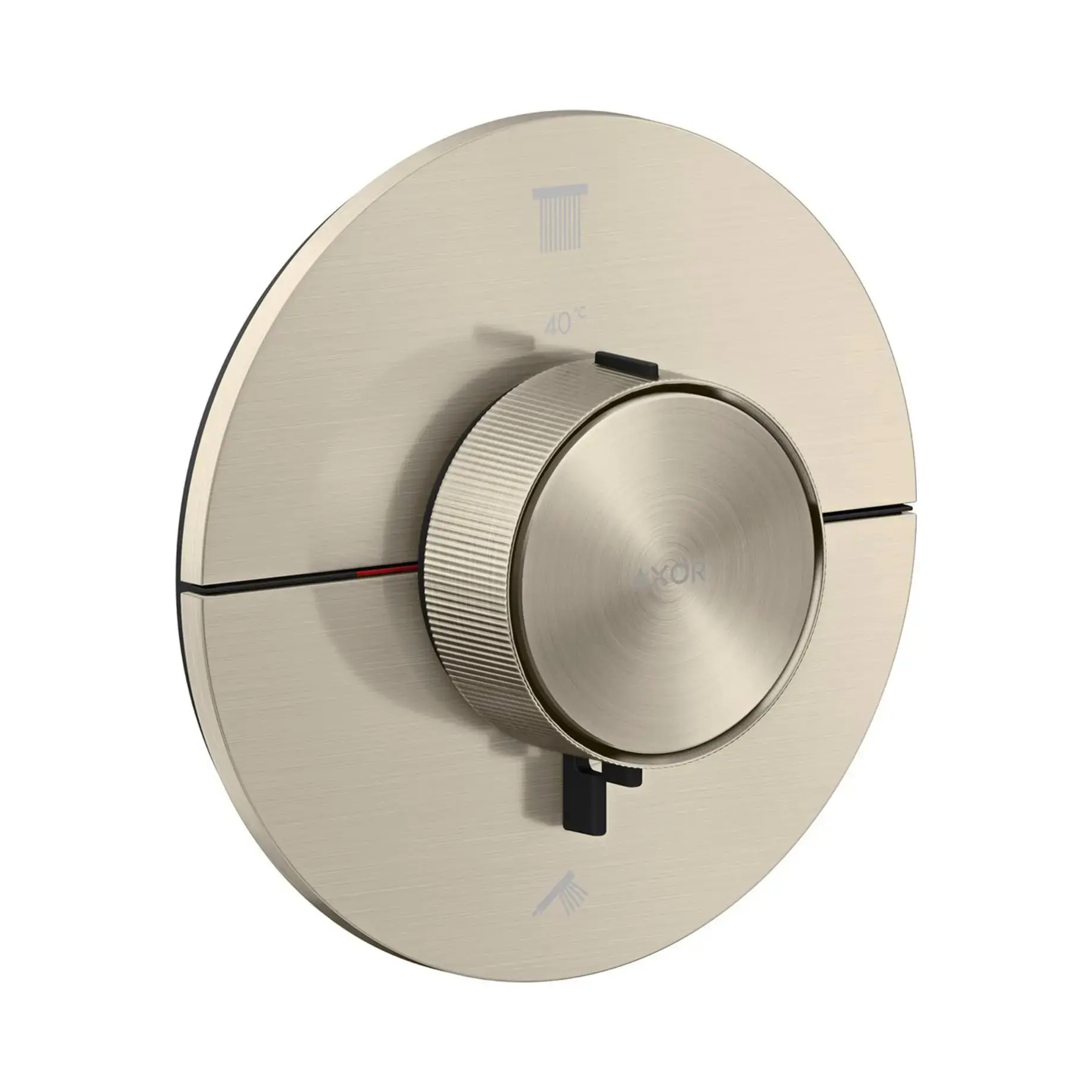 Термостат прихованого монтажу на 2 функції ShowerSelect ID Round Axor 36750820 Brushed Nickel — вид на білому тлі