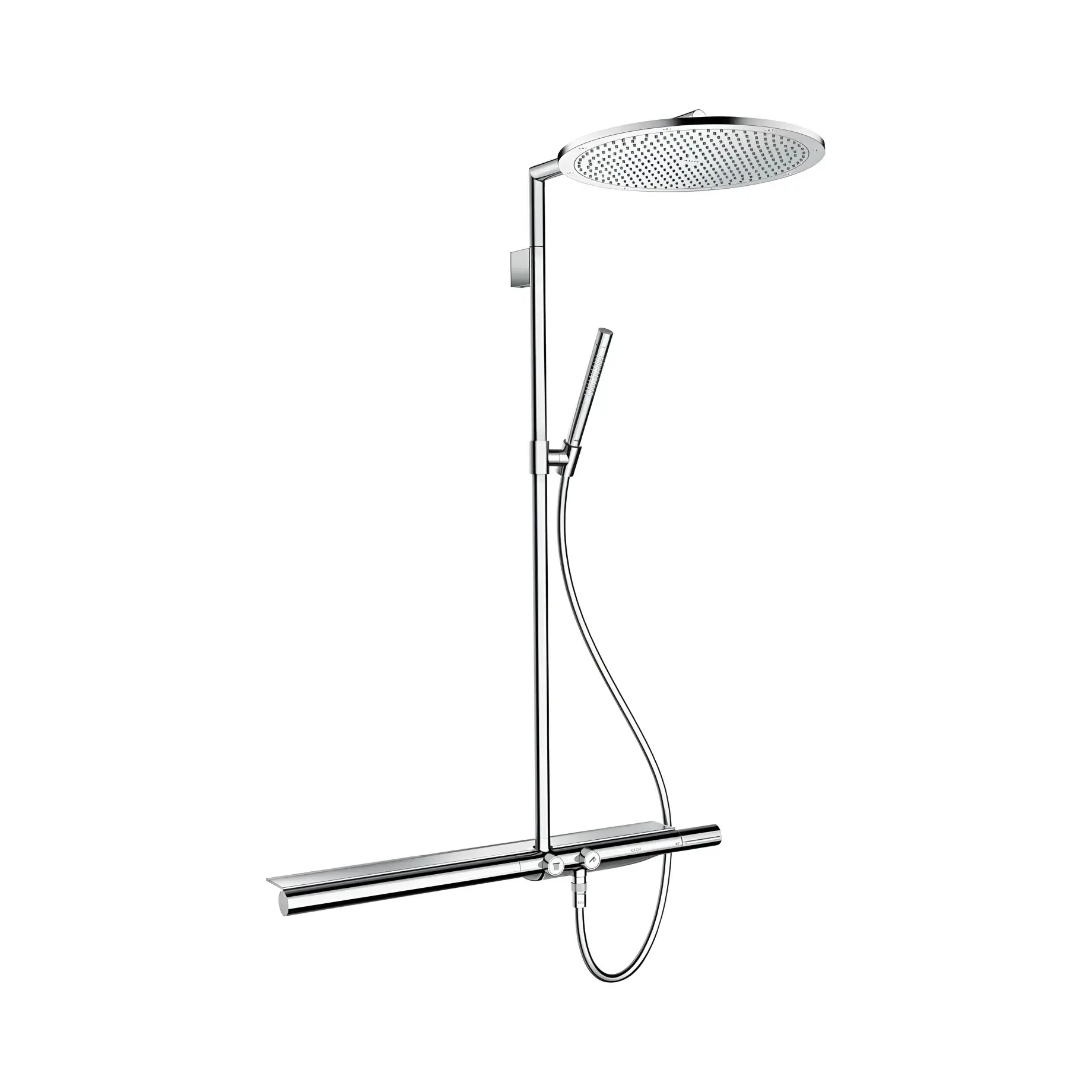 Душова система з термостатом ShowerSolutions Axor 27984000 Chrome — вид на білому тлі
