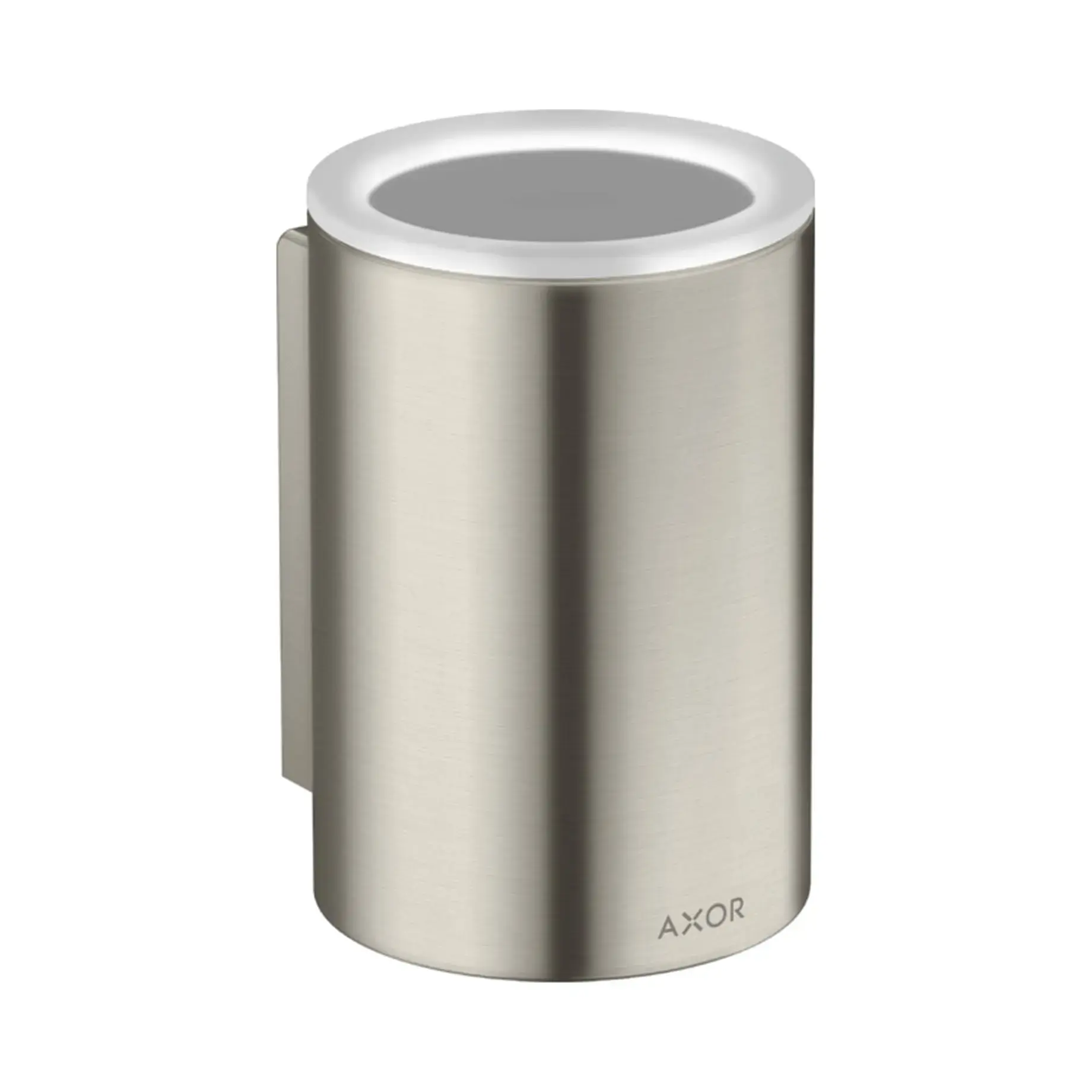 Стакан Universal Circular Axor 42804800 Stainless Steel Optic — вид на білому тлі