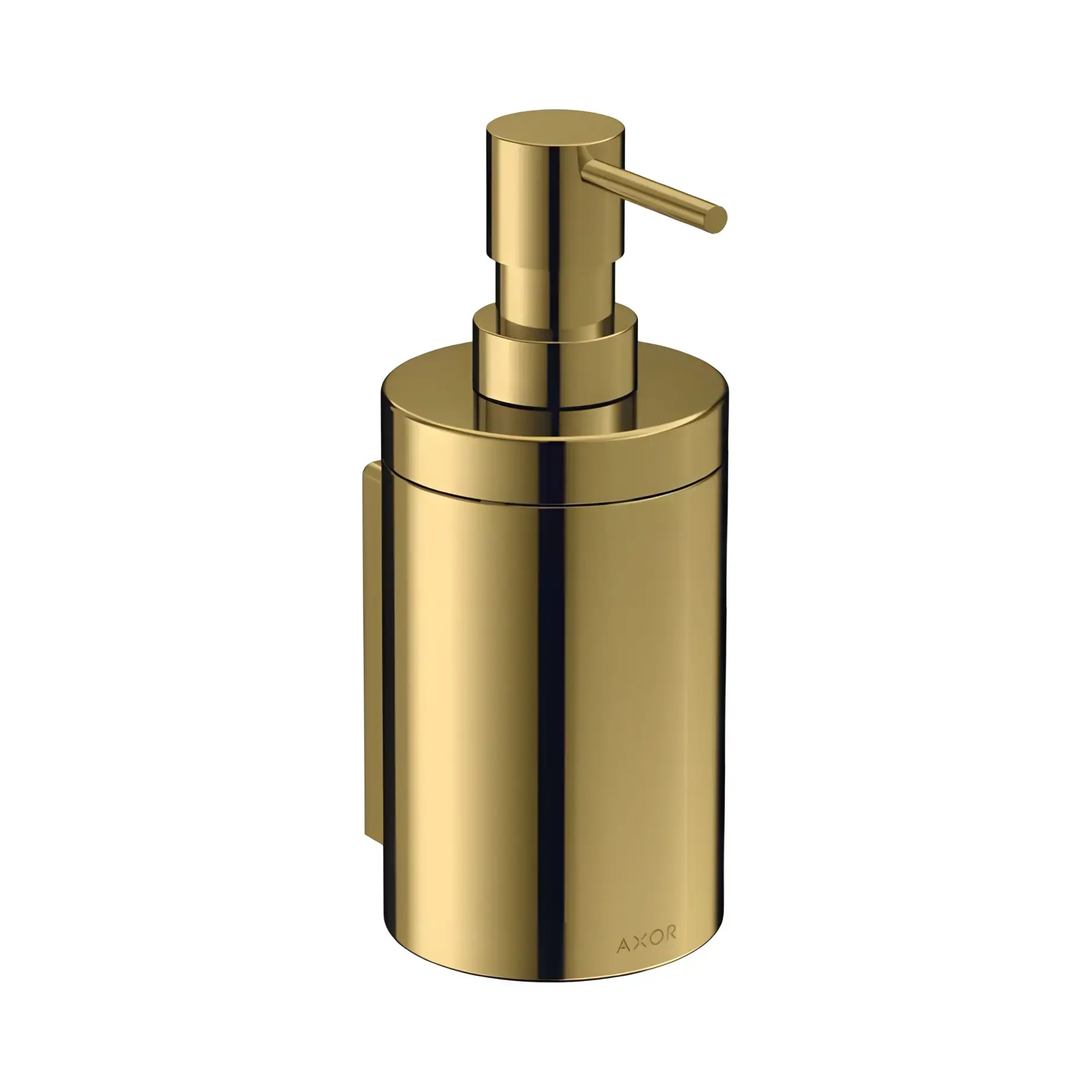 Дозатор рідкого мила Universal Circular Axor 42810990 Polished Gold Optic — вид на білому тлі