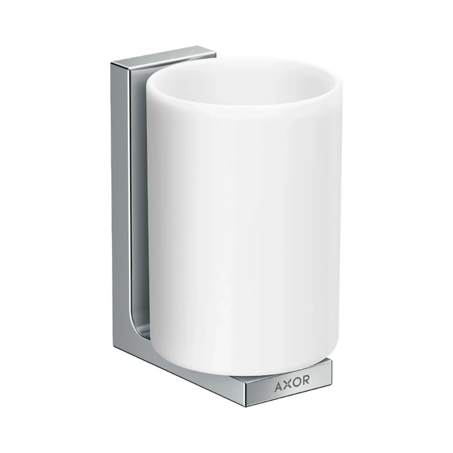 Склянка підвісна Universal Rectangular Axor 42604000 Chrome — вид на білому тлі