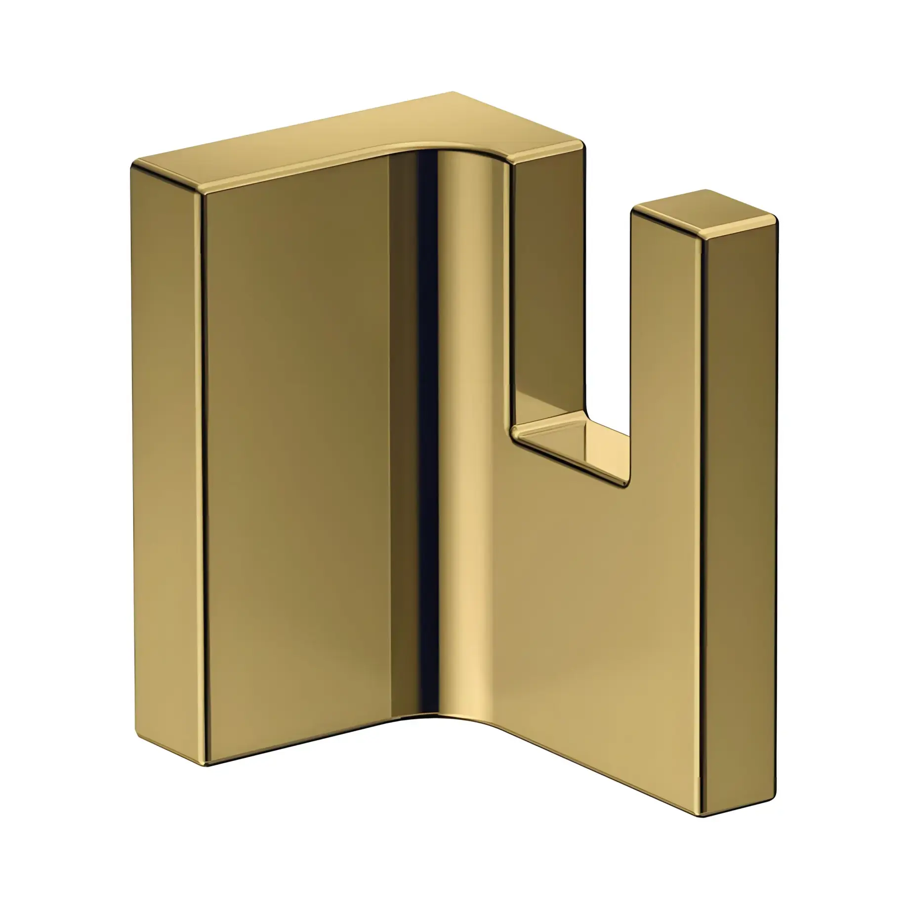 Гачок Universal Rectangular Axor 42611990 Polished Gold Optic — вид на білому тлі