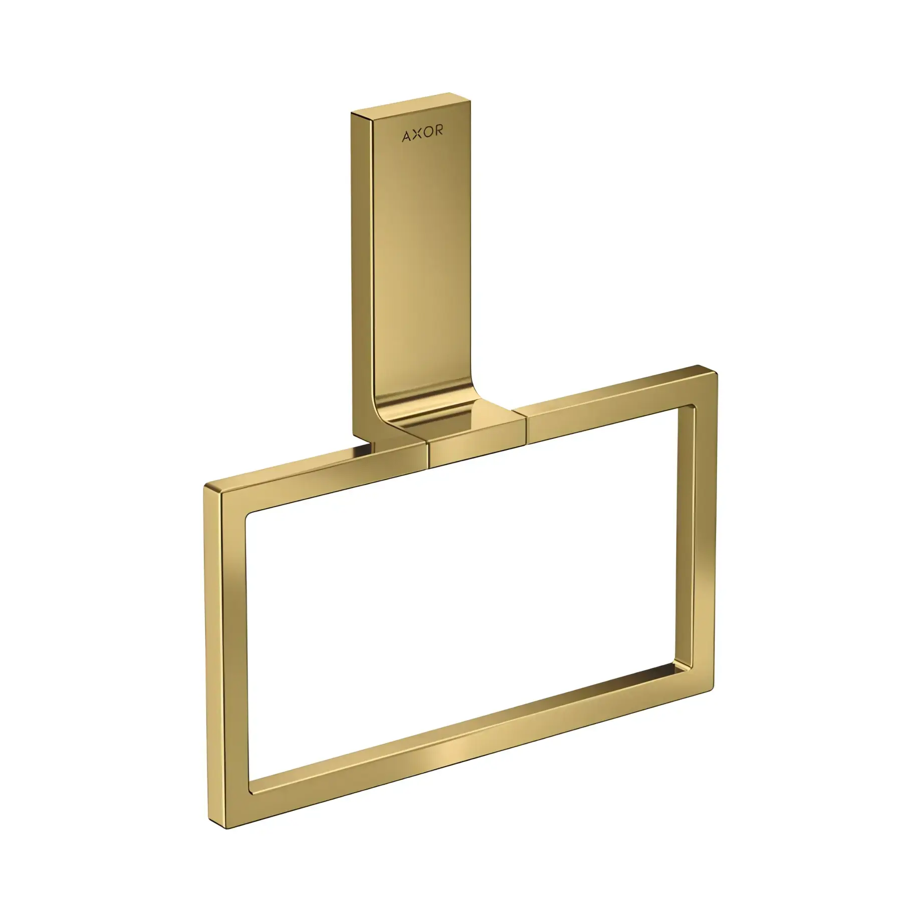 Рушникотримач Universal Rectangular Axor 42623990 Polished Gold Optic — вид на білому тлі