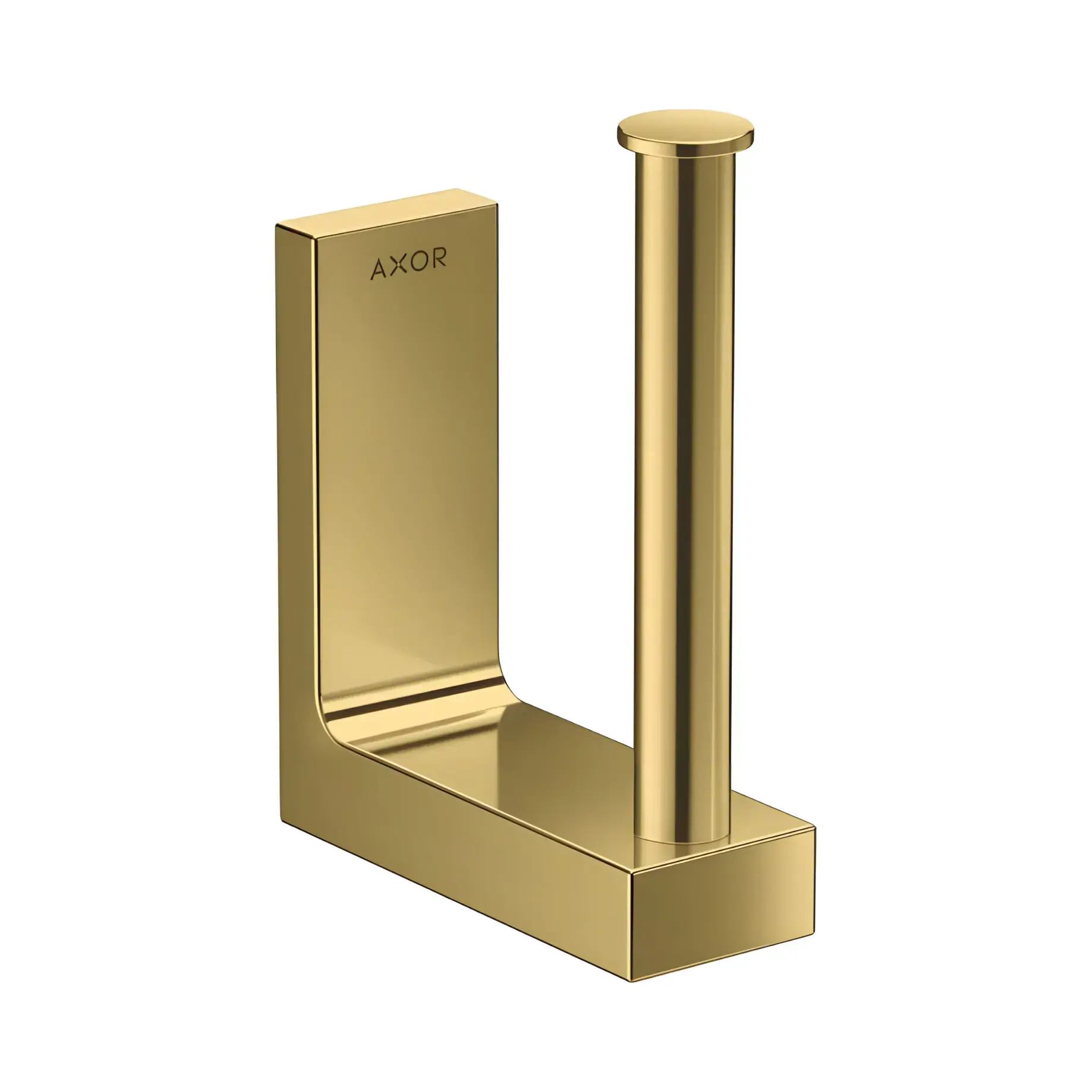 Тримач туалетного паперу Universal Rectangular Axor 42654990 Polished Gold Optic — вид на білому тлі