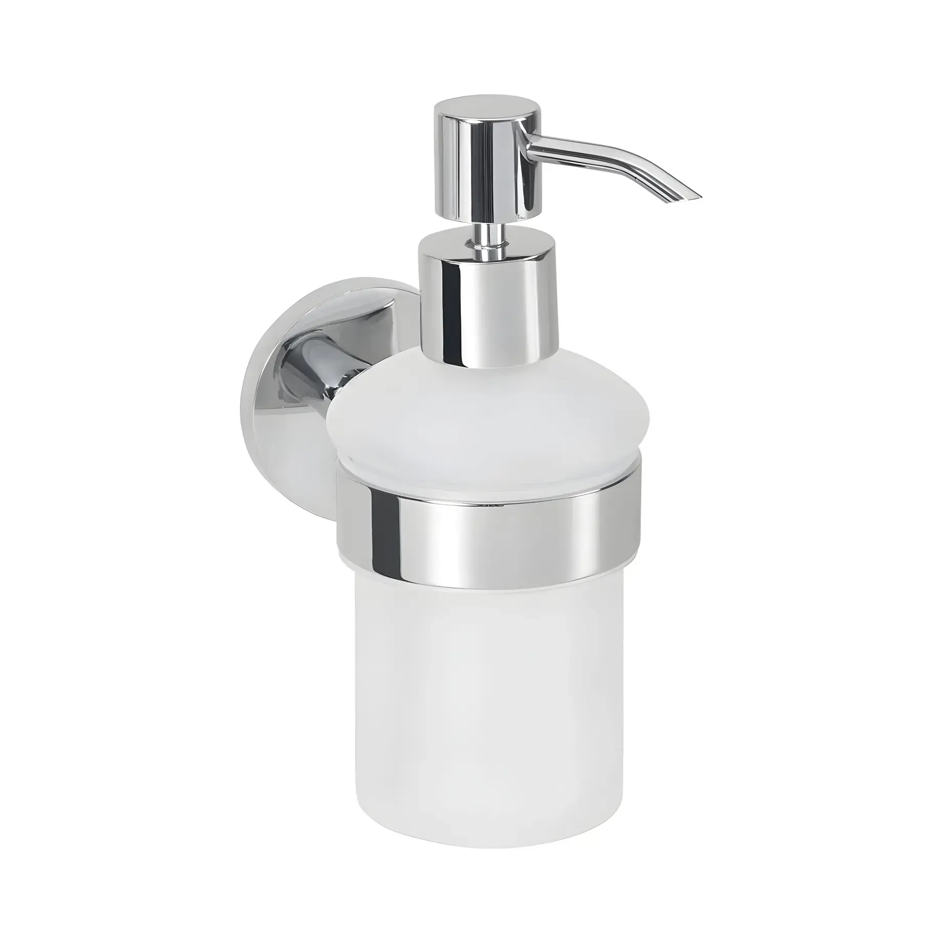Дозатор для рідкого мила Circum Bemeta 168109017 White / Chrome — вид на білому тлі