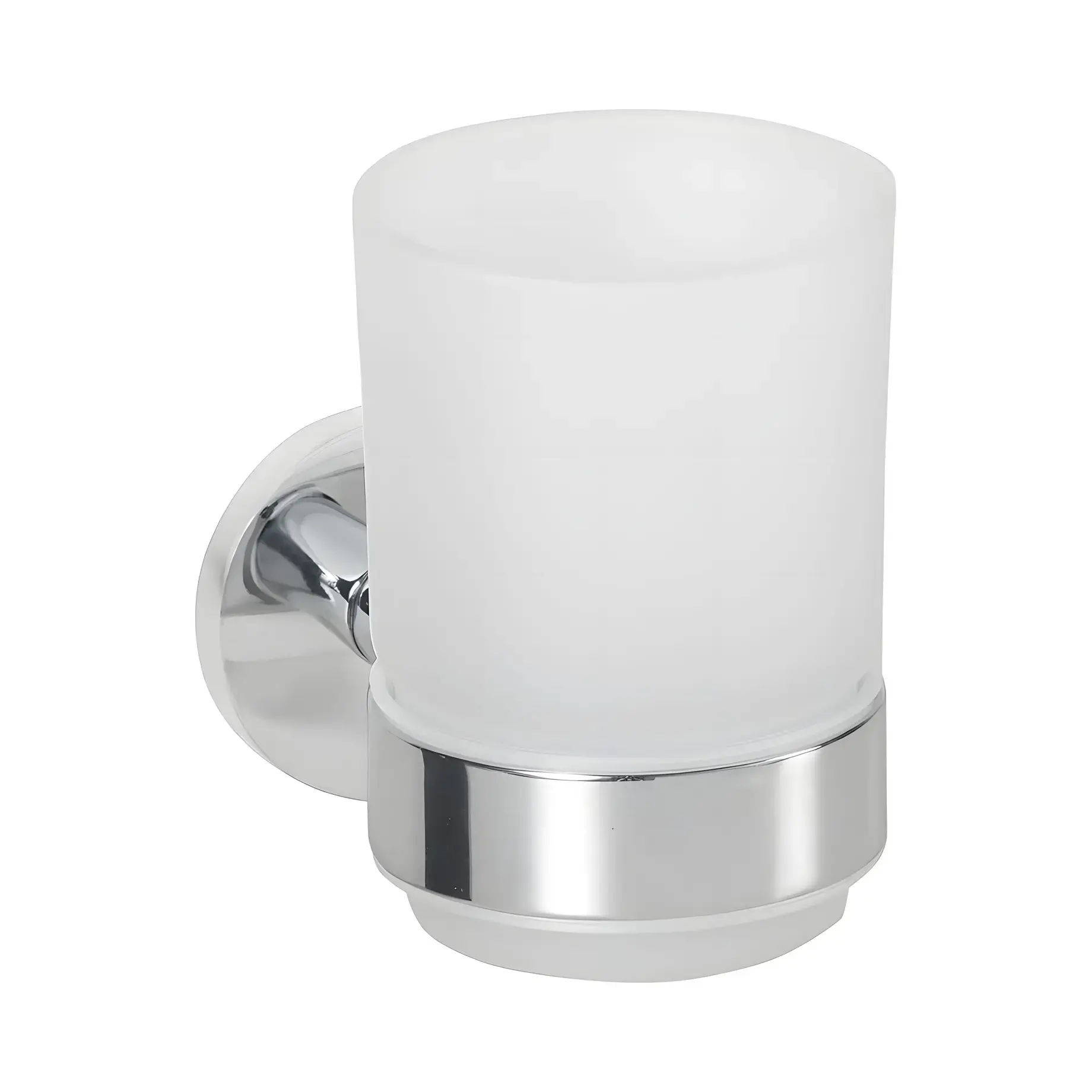 Стакан з тримачем Circum Bemeta 168110012 White / Chrome — вид на білому тлі