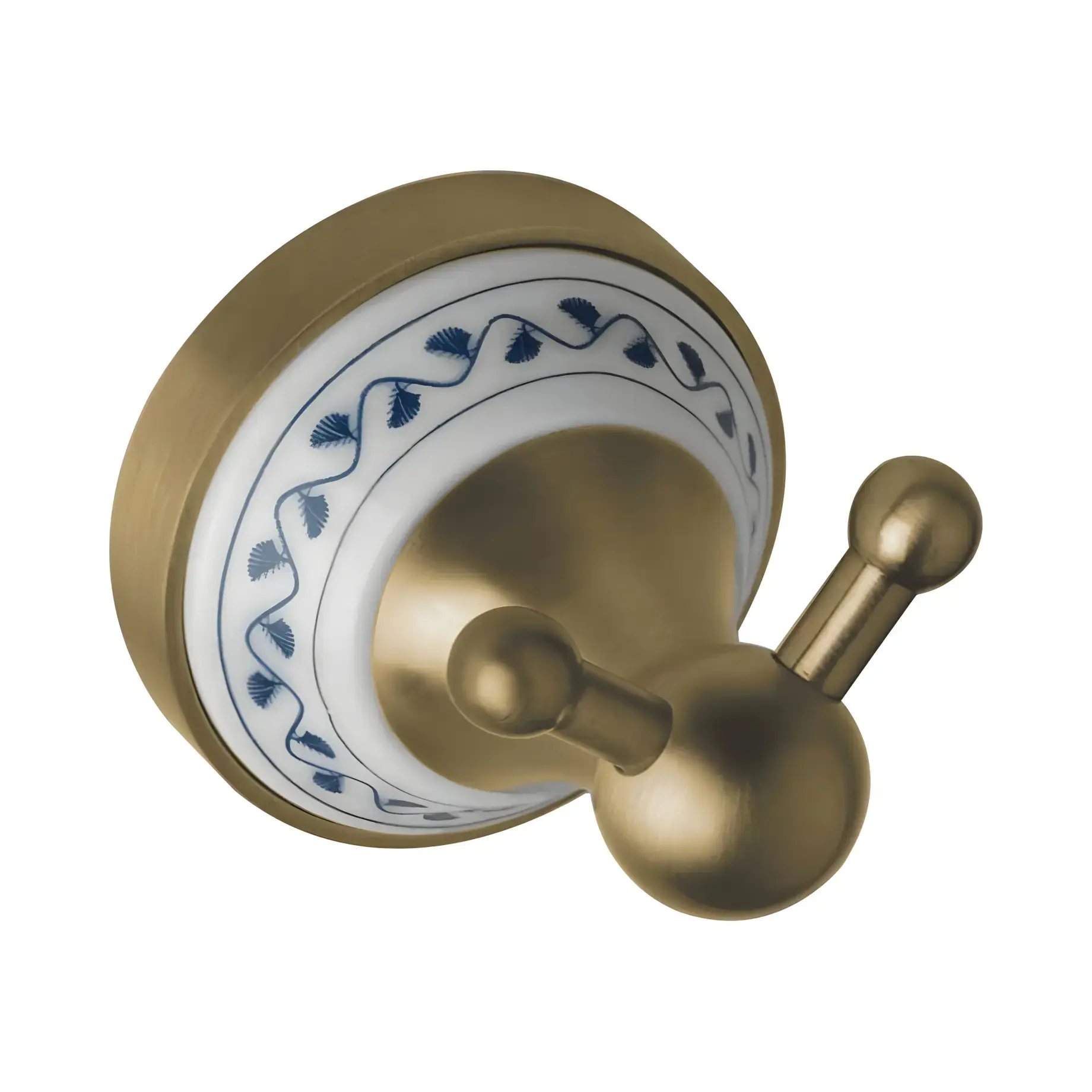 Гачок подвійний Kera Bemeta 144706037 White / Bronze — вид на білому тлі