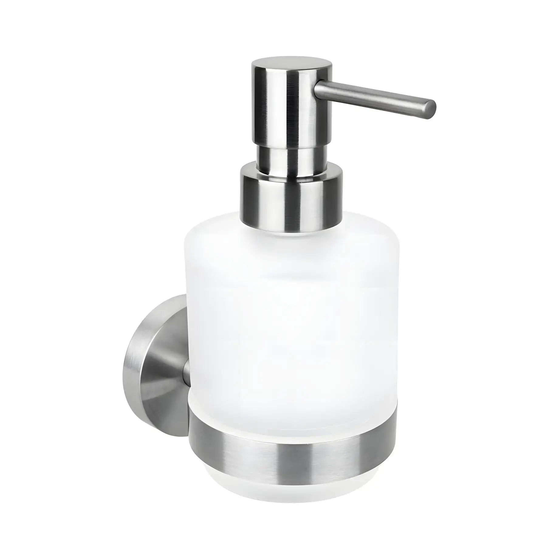 Дозатор для рідкого мила Neo Mini Bemeta 104109115 White / Steel — вид на білому тлі