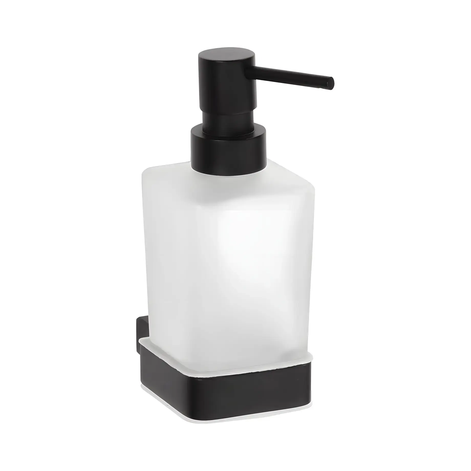 Дозатор для рідкого мила Nero Bemeta 135009040 White / Black — вид на білому тлі