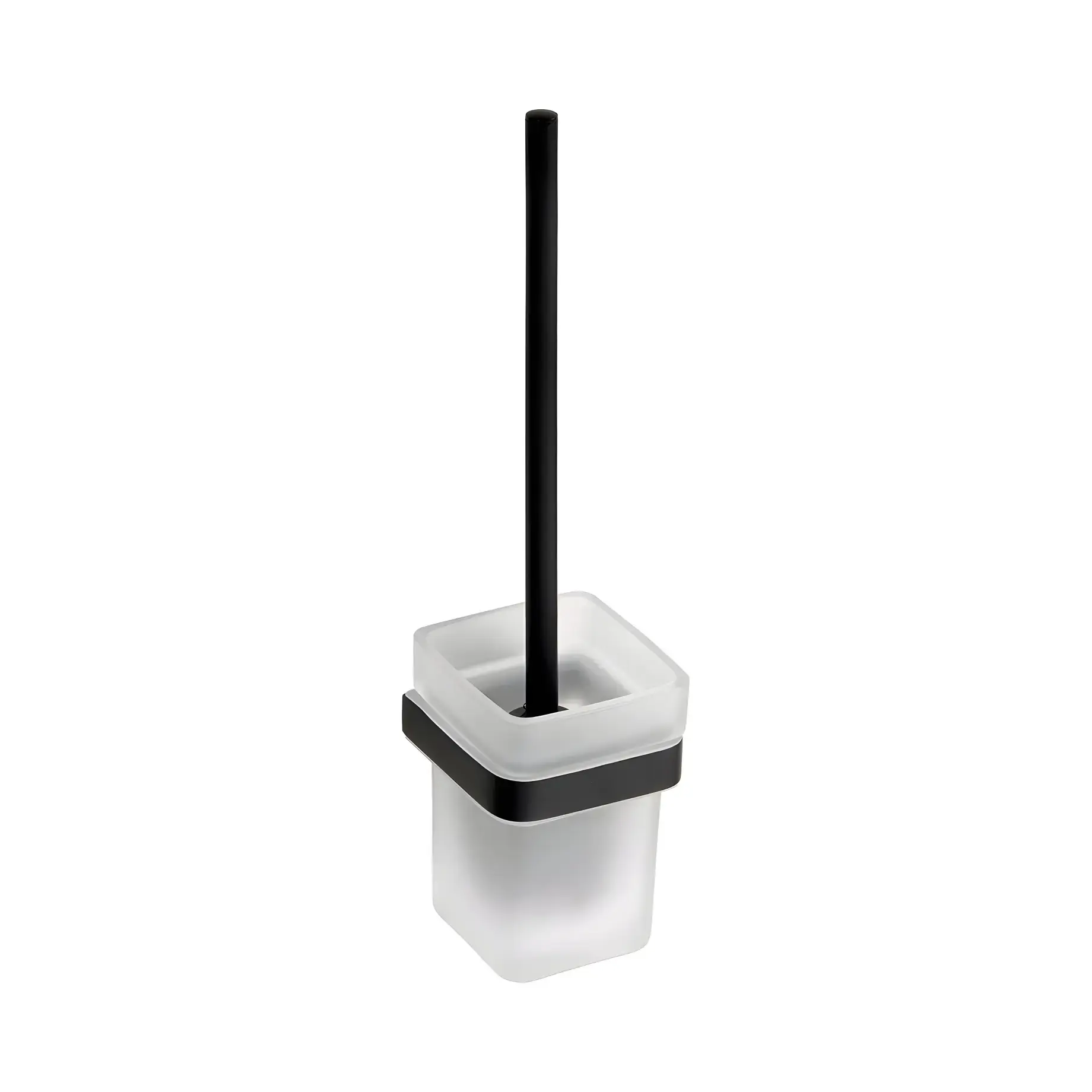 Туалетна щітка з тримачем Nero Bemeta 135013010 White / Black — вид на білому тлі