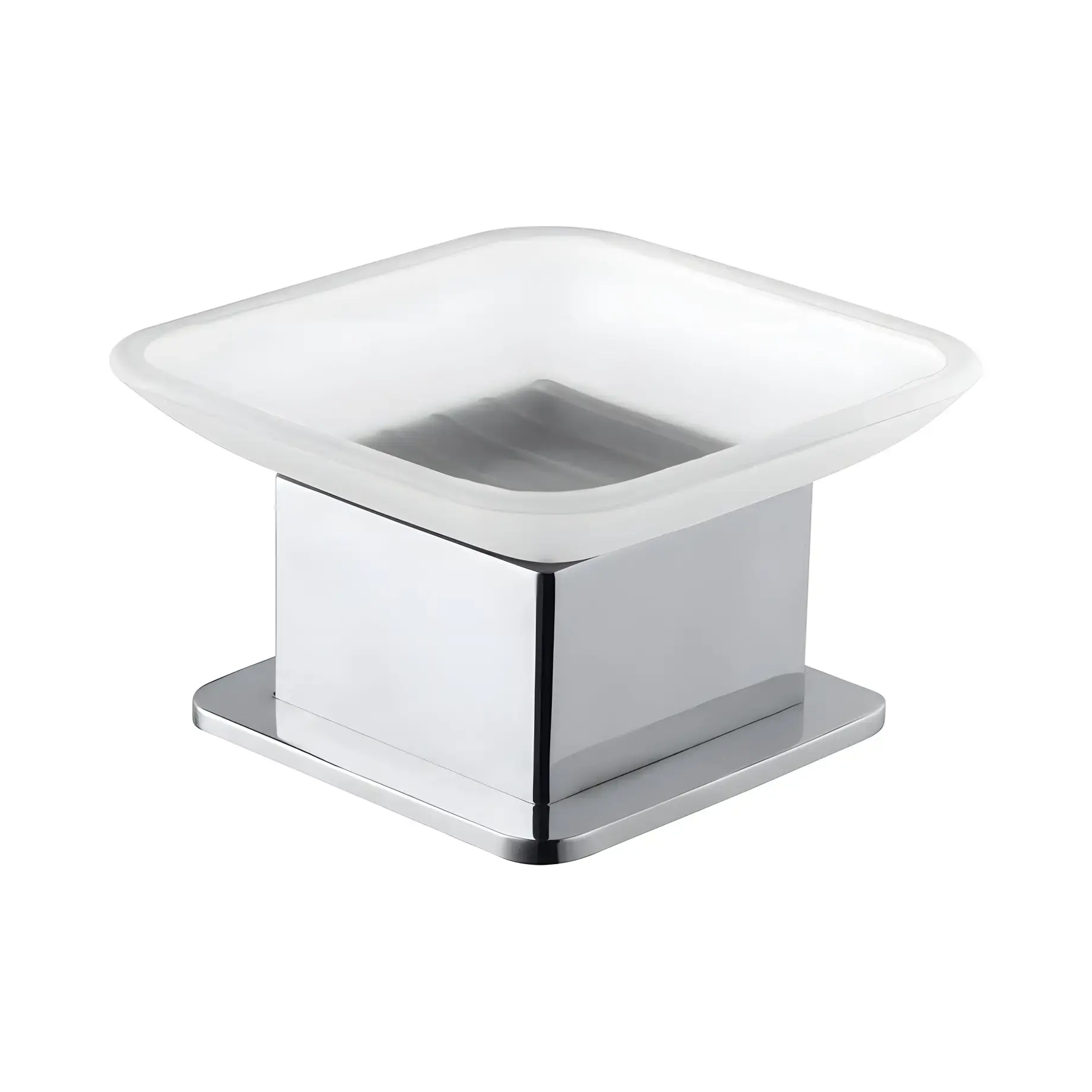 Мильниця Plaza Bemeta 140108191 White / Chrome — вид на білому тлі