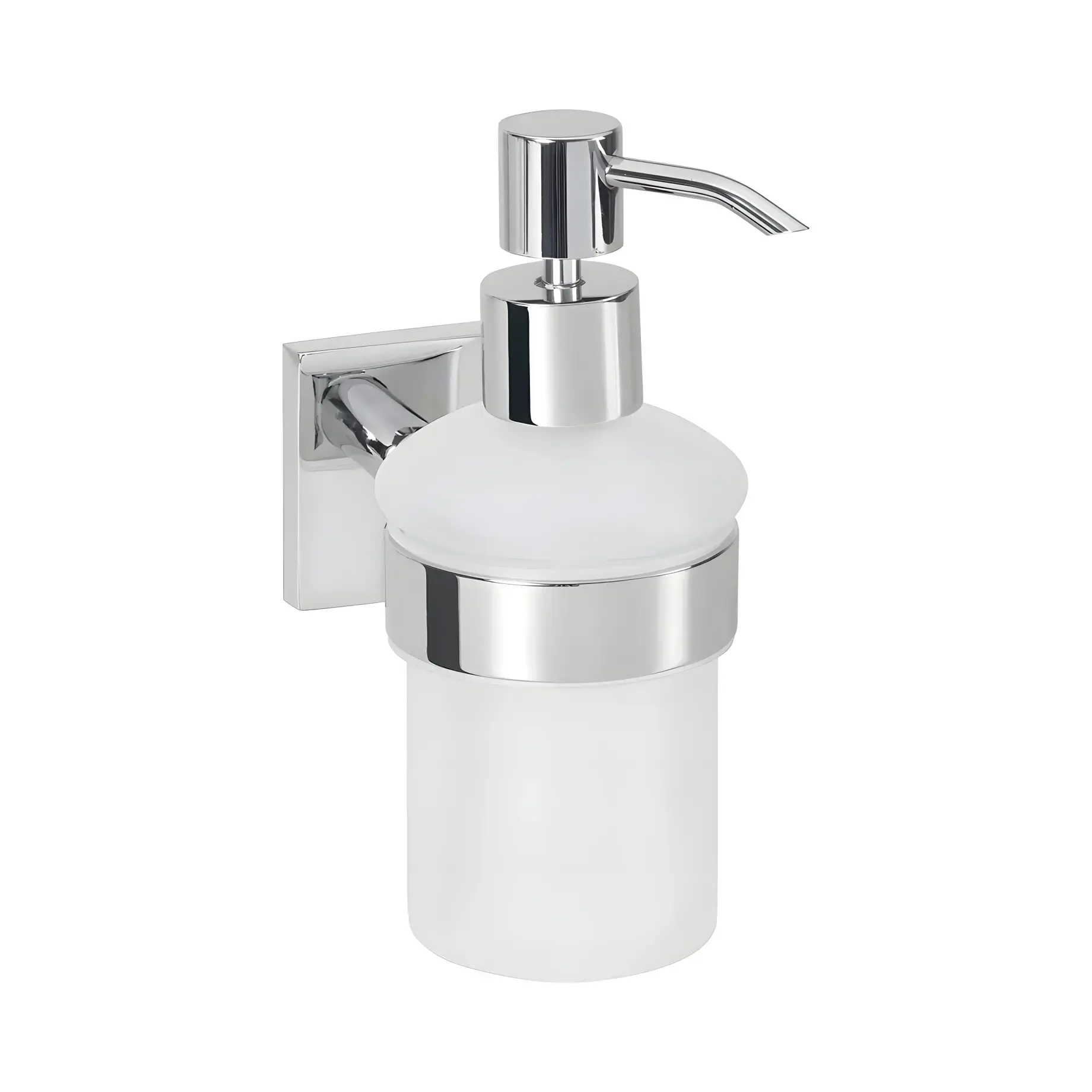 Дозатор для рідкого мила Quadra Bemeta 169109017 White / Chrome — вид на білому тлі