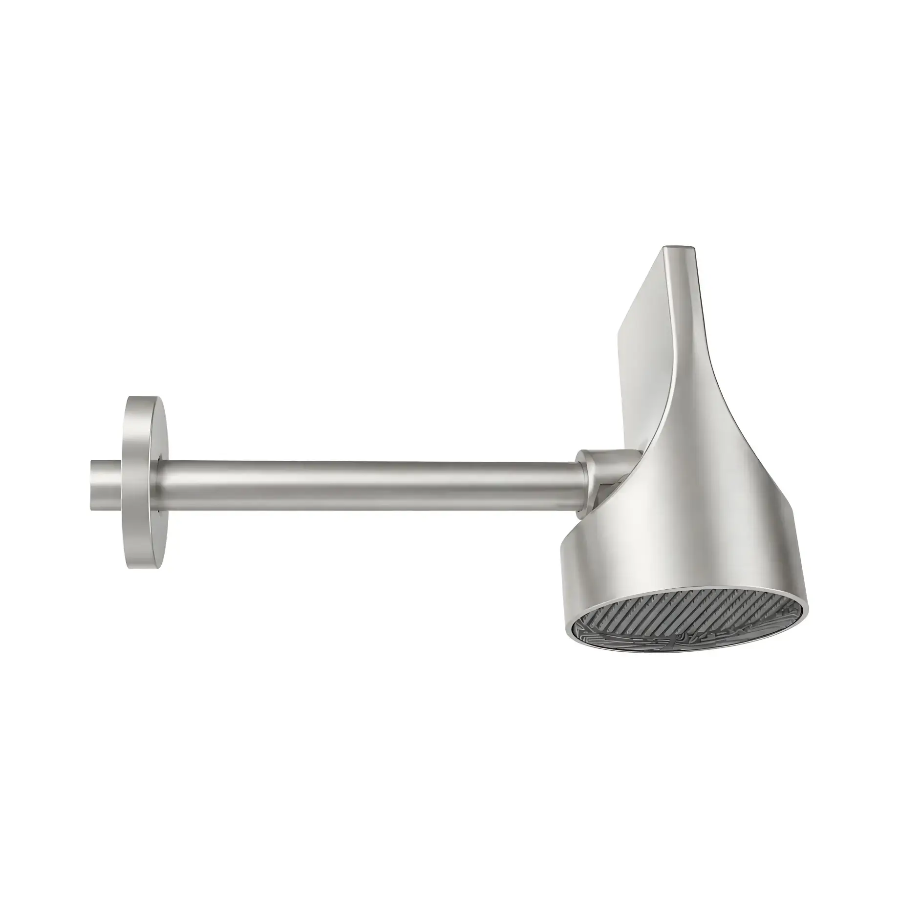 Верхній душ Apice Spot Bossini HH1000000094005 Brushed Nickel Ø10 см — вид на білому тлі