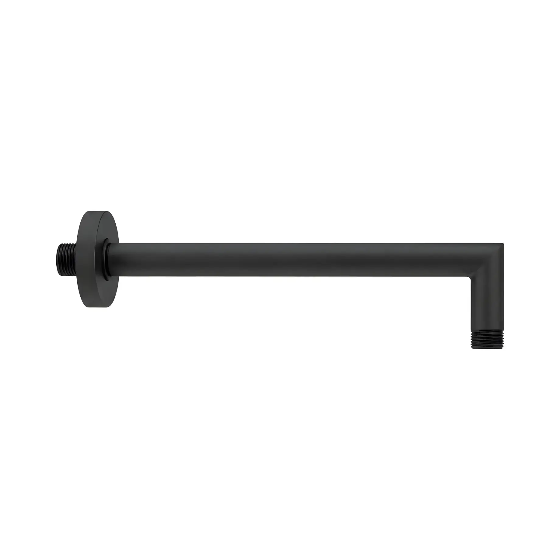 Кронштейн для верхнього душу 35 см Bossini H70000H00073003 Matt Black — вид на білому тлі