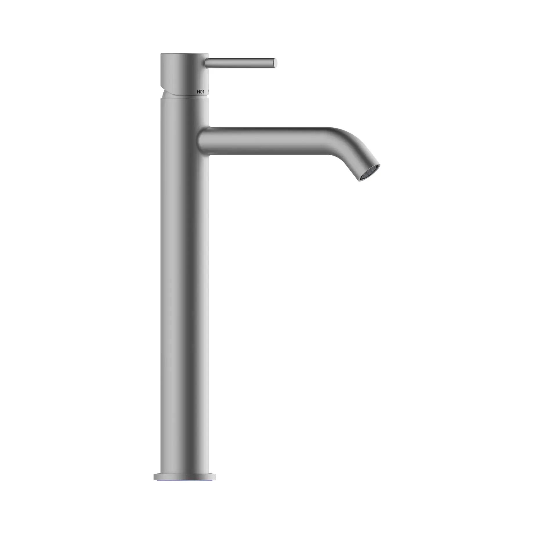 Змішувач для умивальника Teo Line Bossini Z00703000094005 Brushed Nickel — вид на білому тлі
