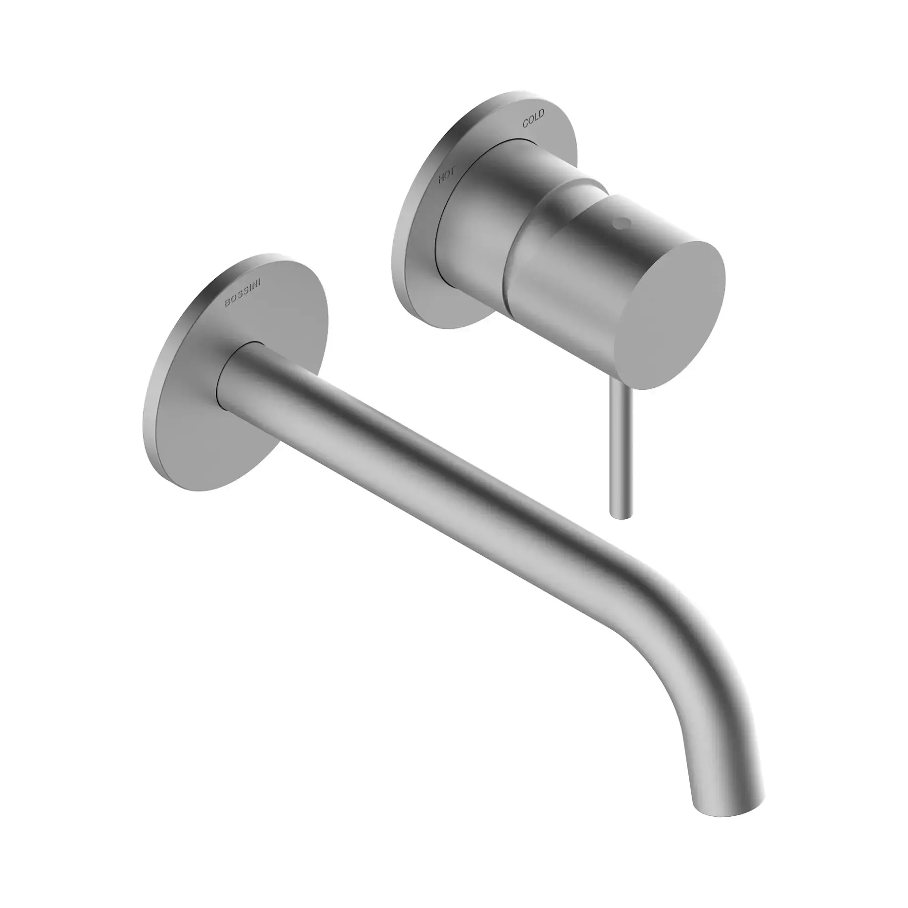 Змішувач для умивальника Teo Line Bossini Z00730000094005 Brushed Nickel — вид на білому тлі