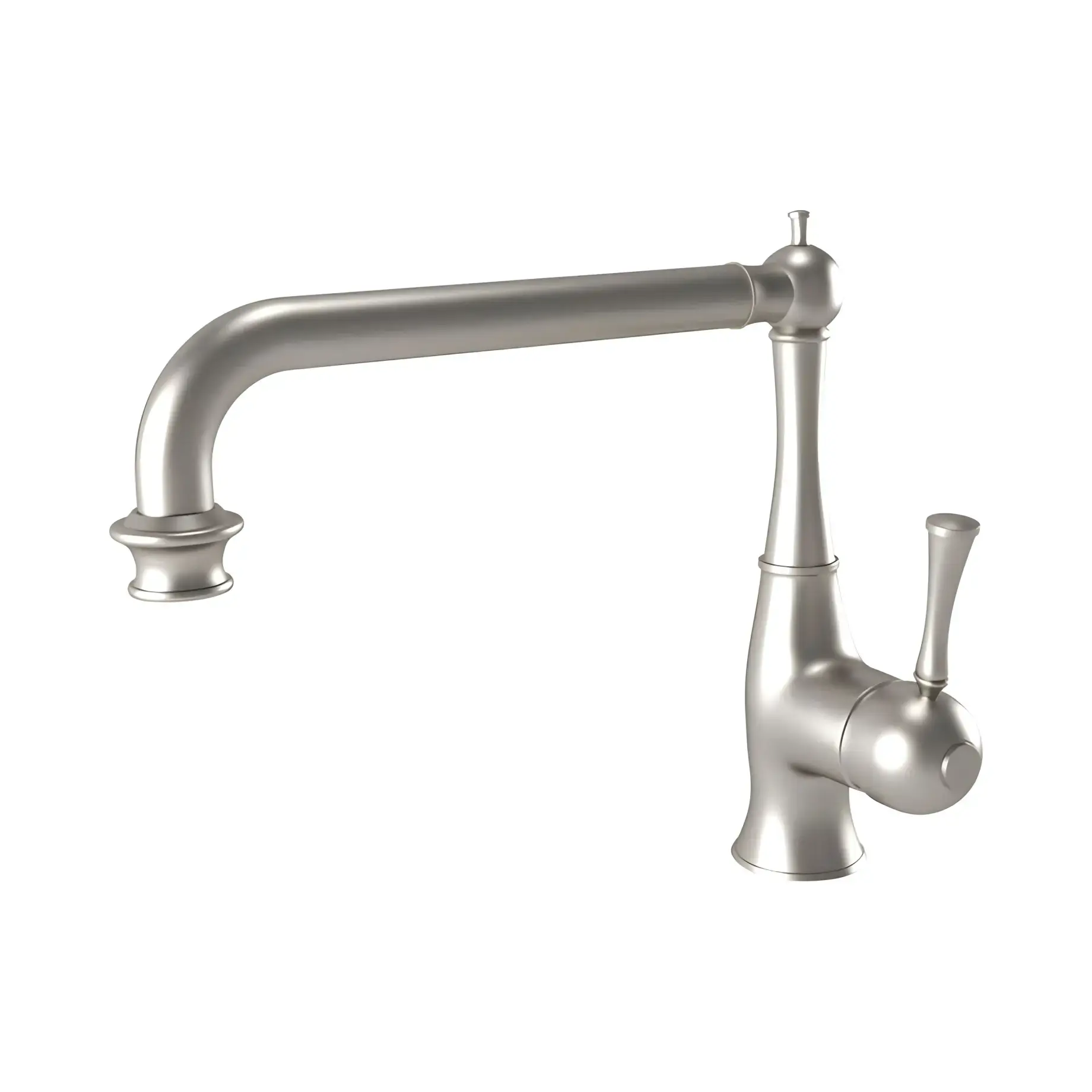 Змішувач для кухні Denver Bugnatese 6482NS Nickel Brushed — вид на білому тлі
