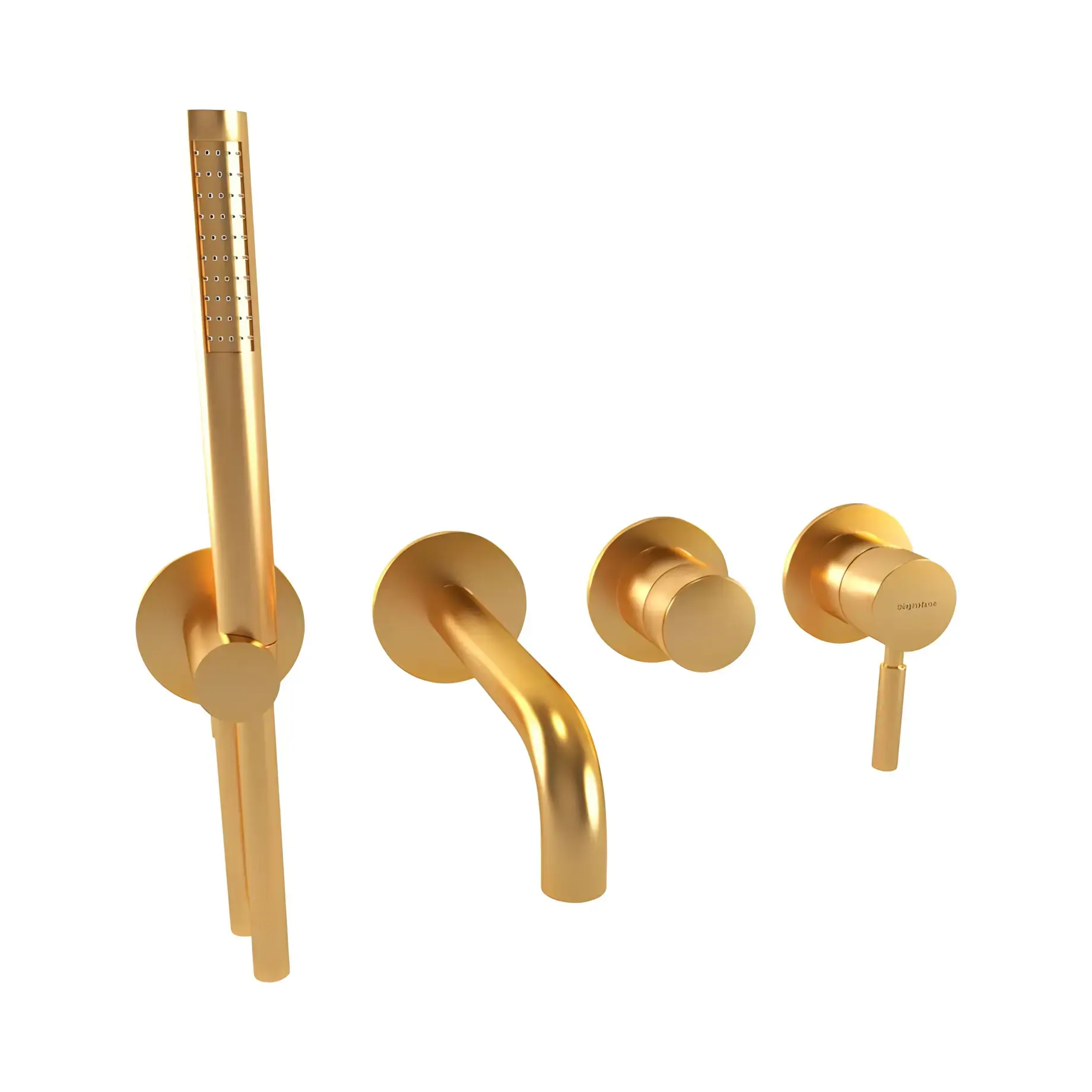 Змішувач для ванни Kobuk Bugnatese 2201OS Gold Brushed — вид на білому тлі